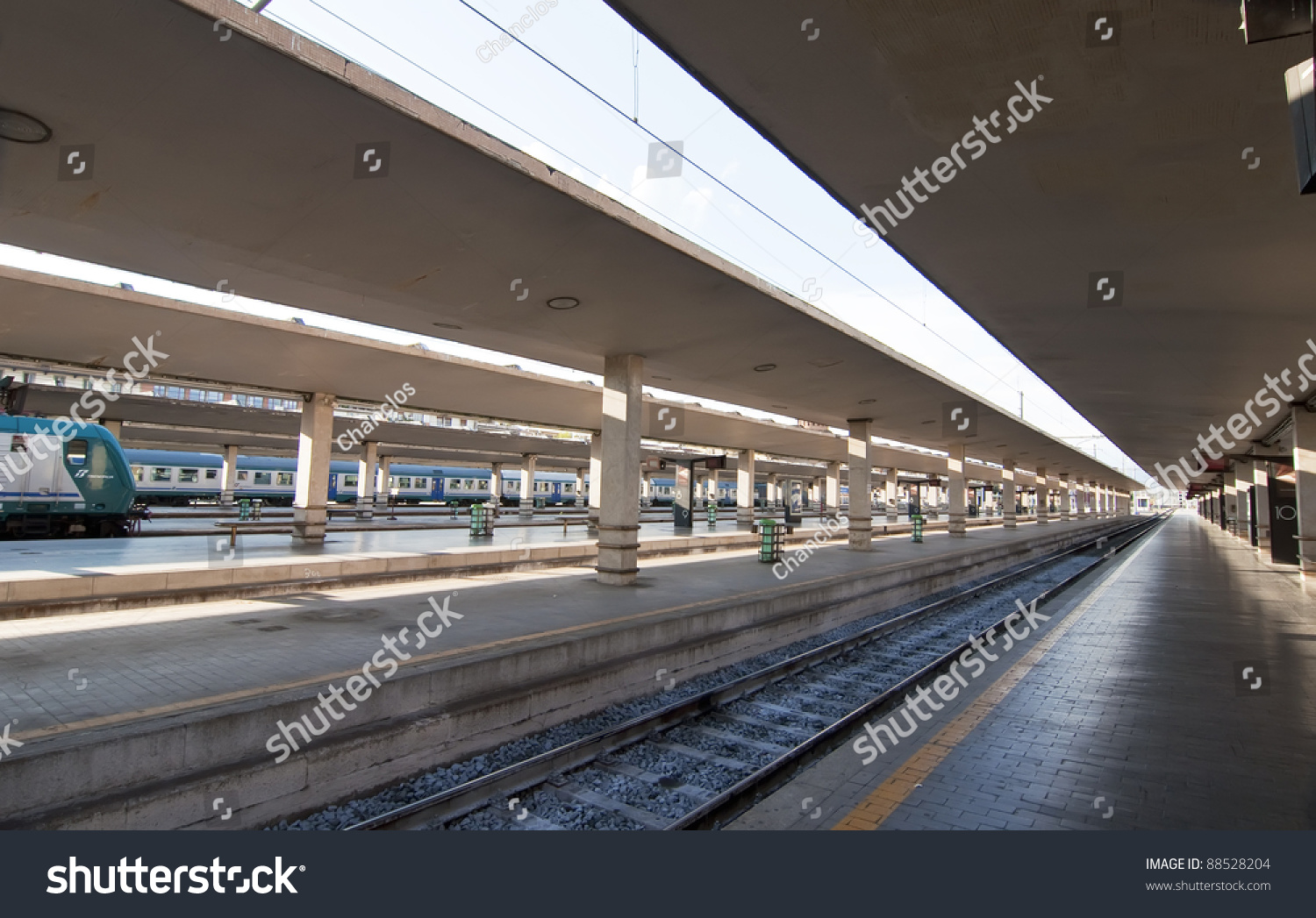 Panoramic Railroad Tracks Train Station Stock Photo Edit Now