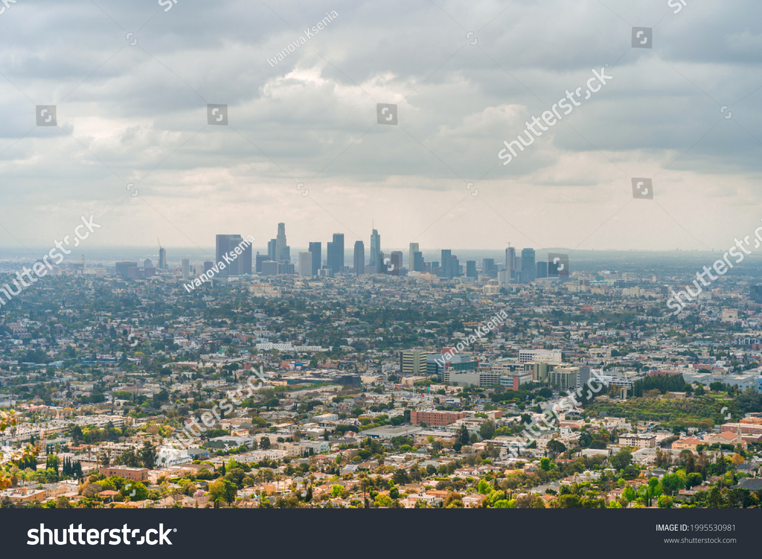 Panoramic View City Griffith Observatory Los Stock Photo 1995530981 ...