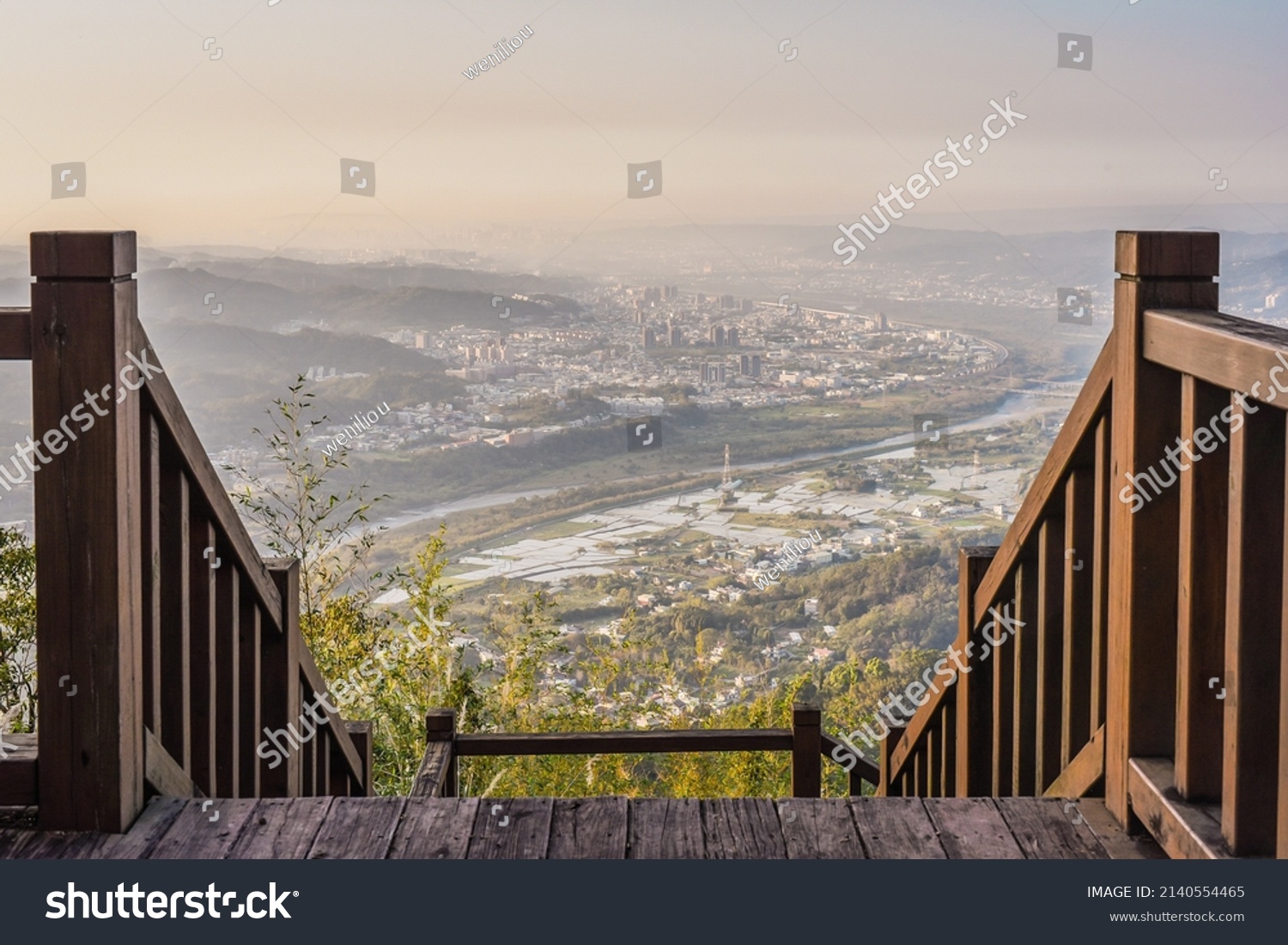 Panoramic View Hsinchu Plain Chutung Chupei Stock Photo 2140554465
