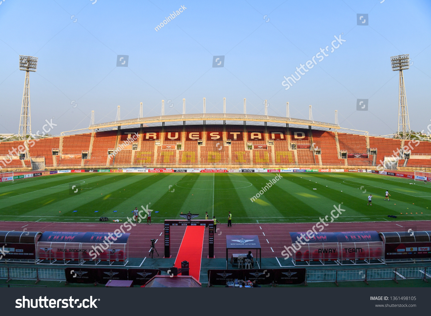 Panoramic Views True Stadium During Football Stock Photo Edit Now