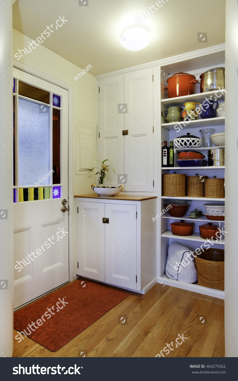 Pantry View Storage Shelves Small Hallway Stock Photo Edit Now