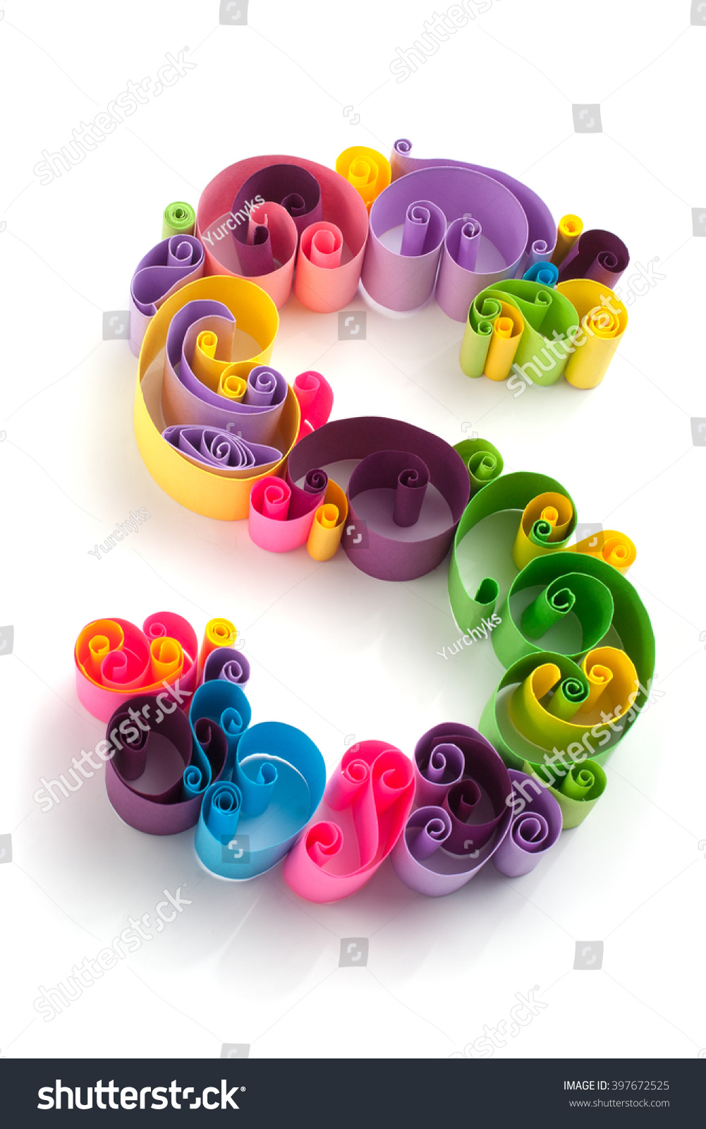 paper abc letter made quilling crafting stock photo edit now 397672525