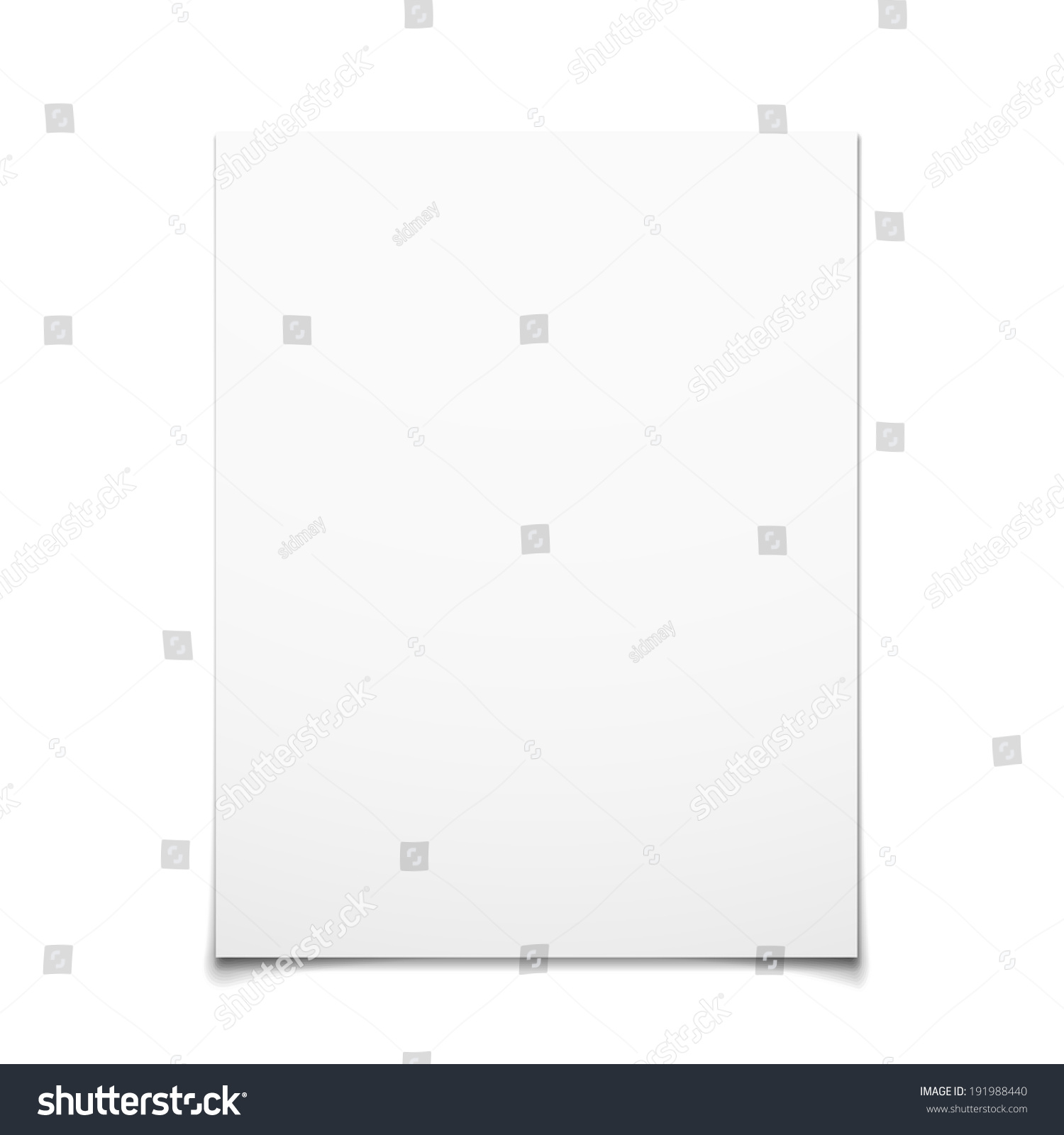 Paper Card Isolated On White Background Stock Illustration 191988440 ...