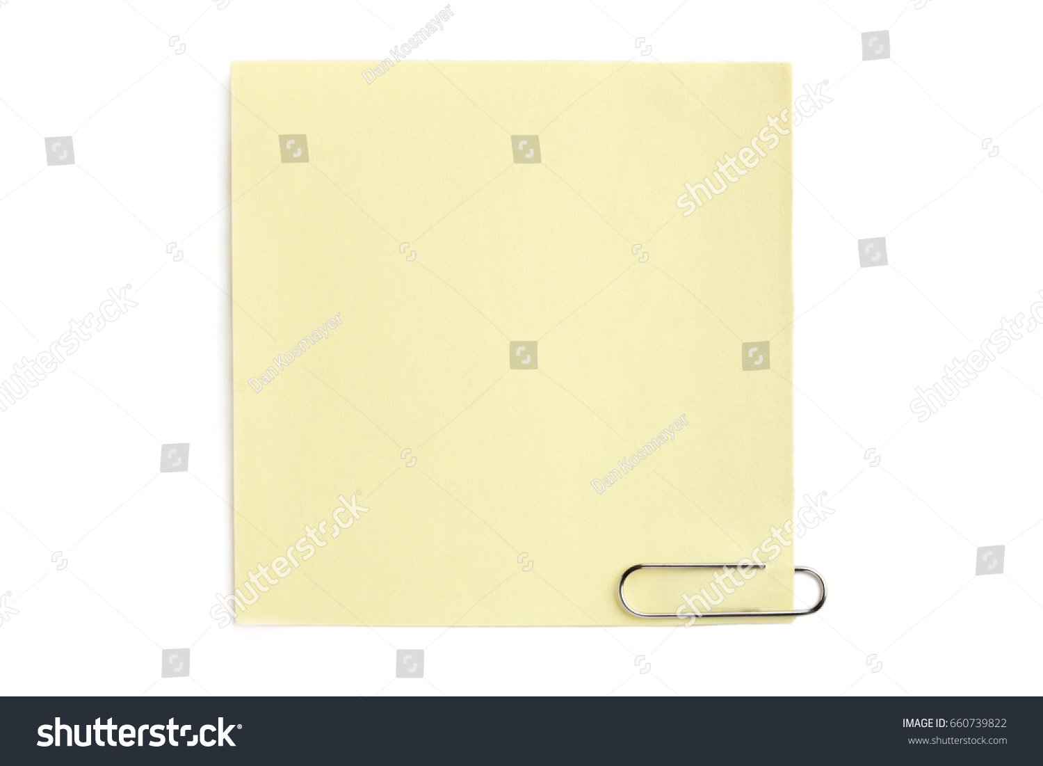 Paper Note Sheet Texture Background Paperclip Stock Photo 660739822 ...