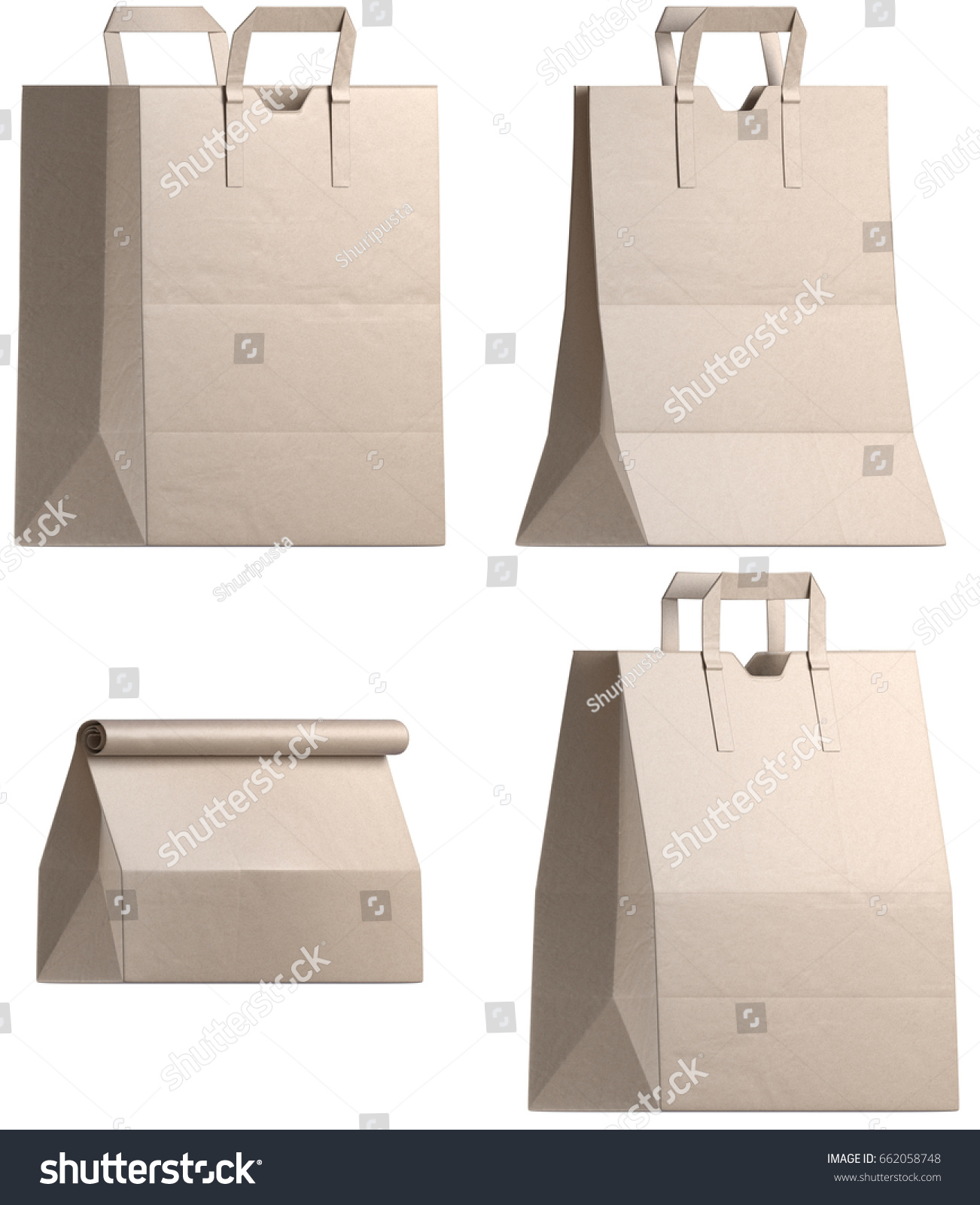 Paper Packets White Background 3d Rendered Stock Illustration 662058748 ...