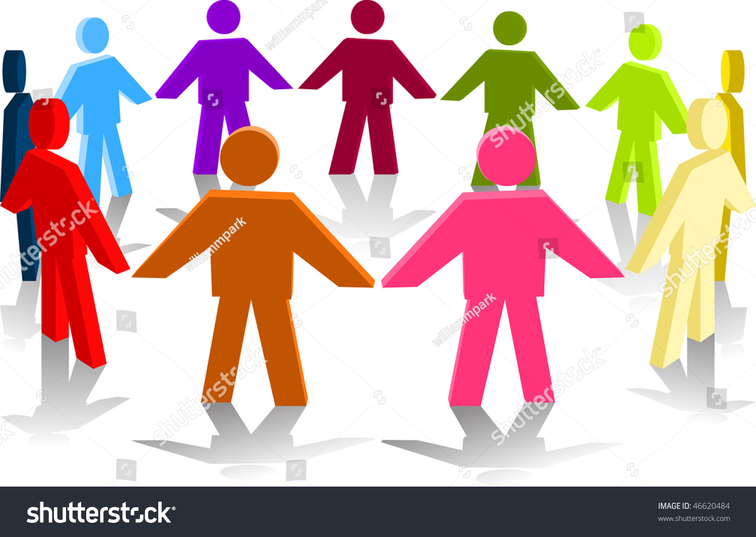 Paperchain People Group Community Team Business Stock Illustration ...