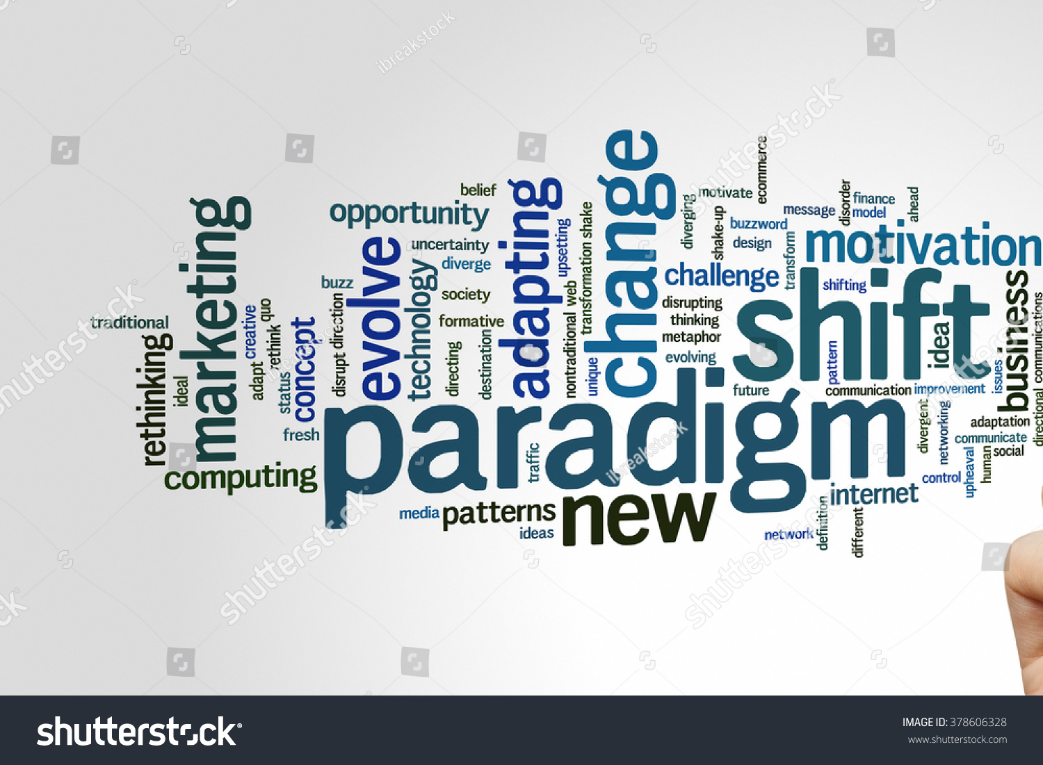 Paradigm Shift Concept Word Cloud Background Stock Photo 378606328 ...