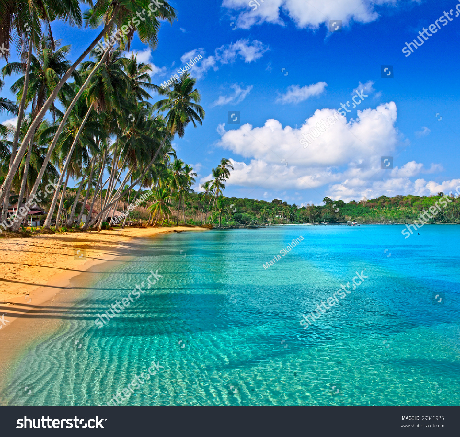 Paradise Nature, Sea Water, Summer And Hotel House On The Tropical ...