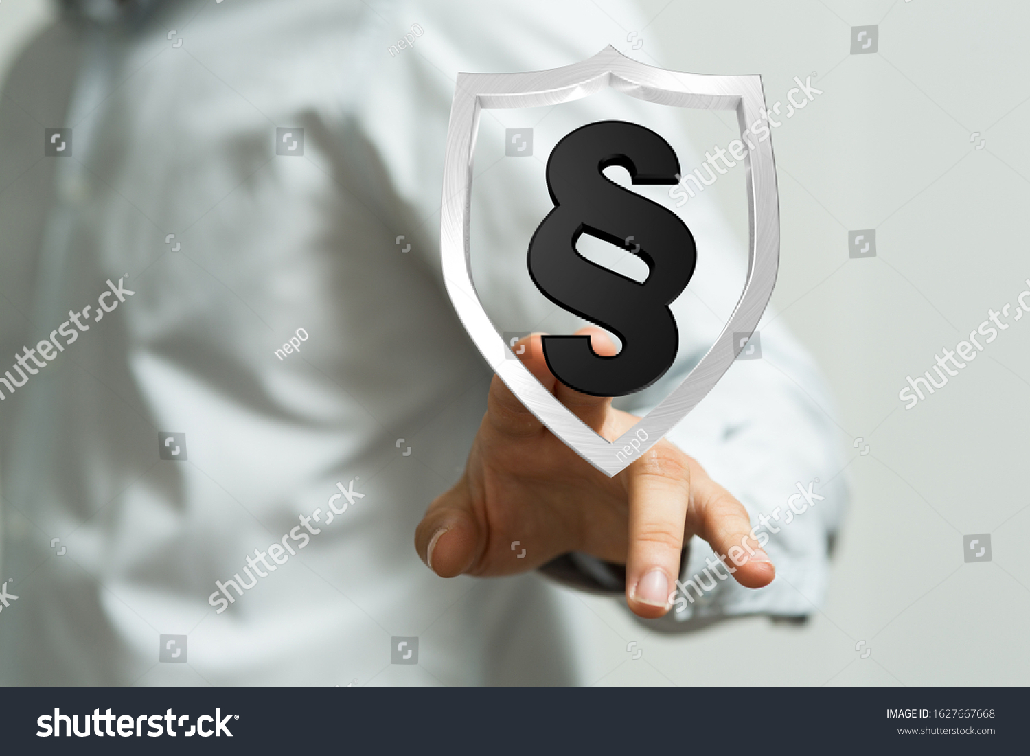 Paragraph Law Sign Digital Hand Stock Photo 1627667668 | Shutterstock