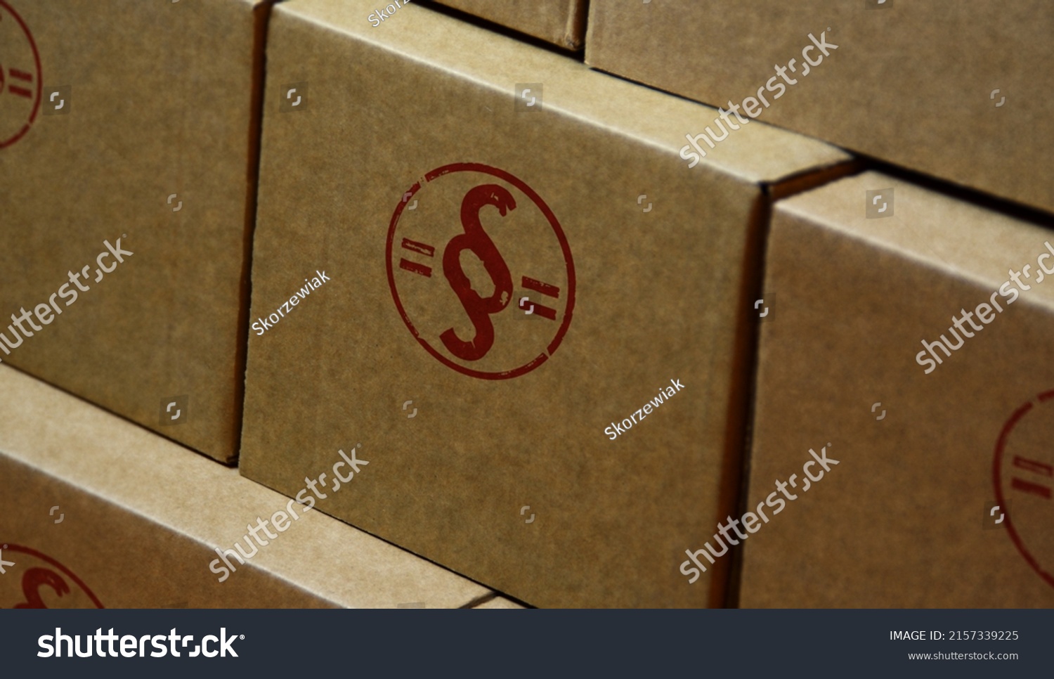 Paragraph Stamp Printed On Cardboard Box Stock Photo 2157339225 ...