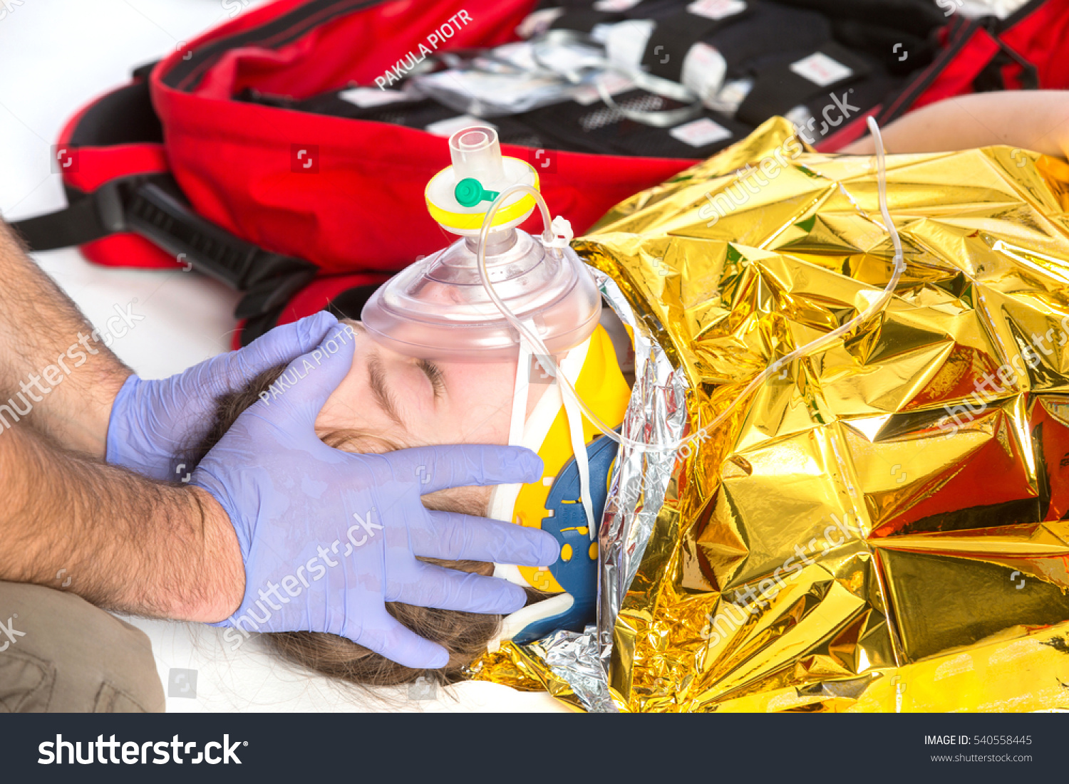 Paramedic Demonstrate Cardiopulmonary Resuscitation Cpr Stock Photo ...