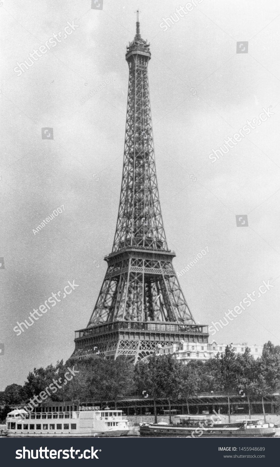 Paris France August 1994 Eiffel Tower Stock Photo 1455948689 