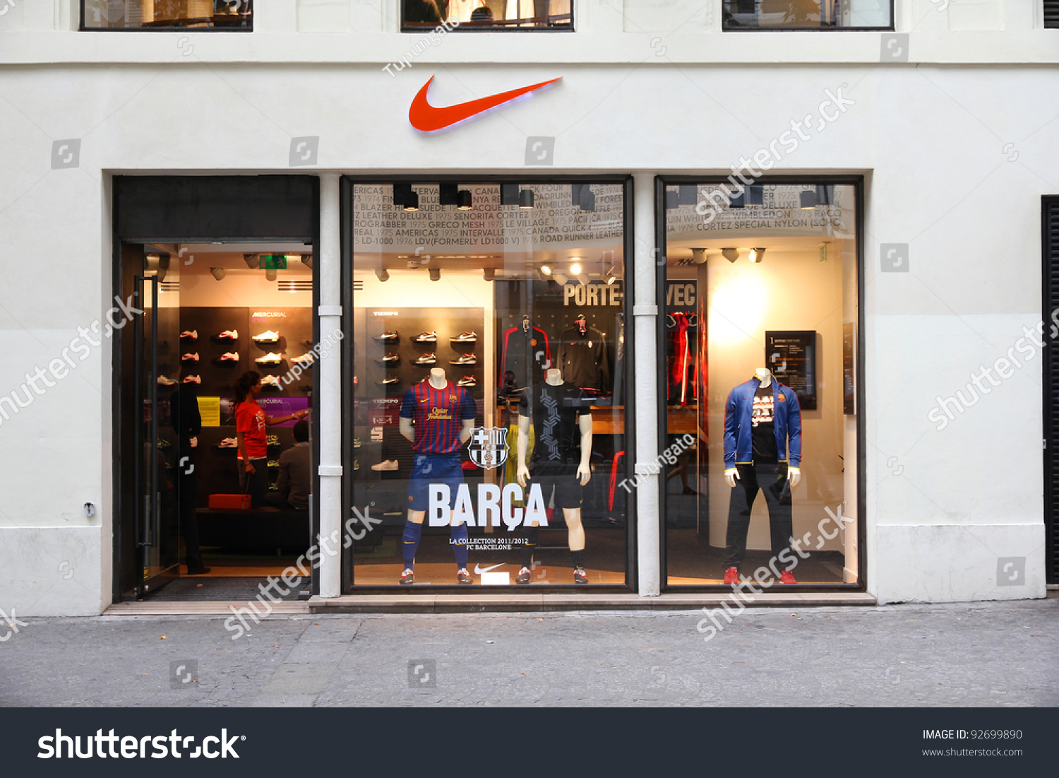 Paris July 20 Nike Store On Stock Photo 