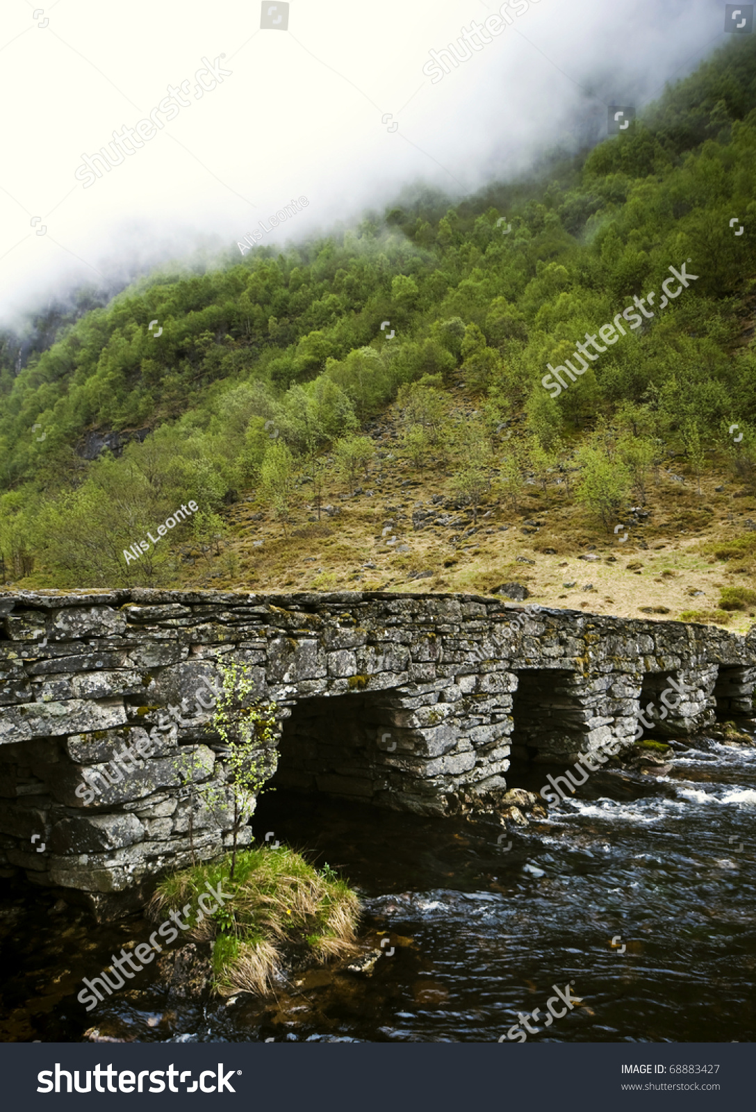 Part Very Old Stone Bridge Norway Stock Photo Edit Now 6427