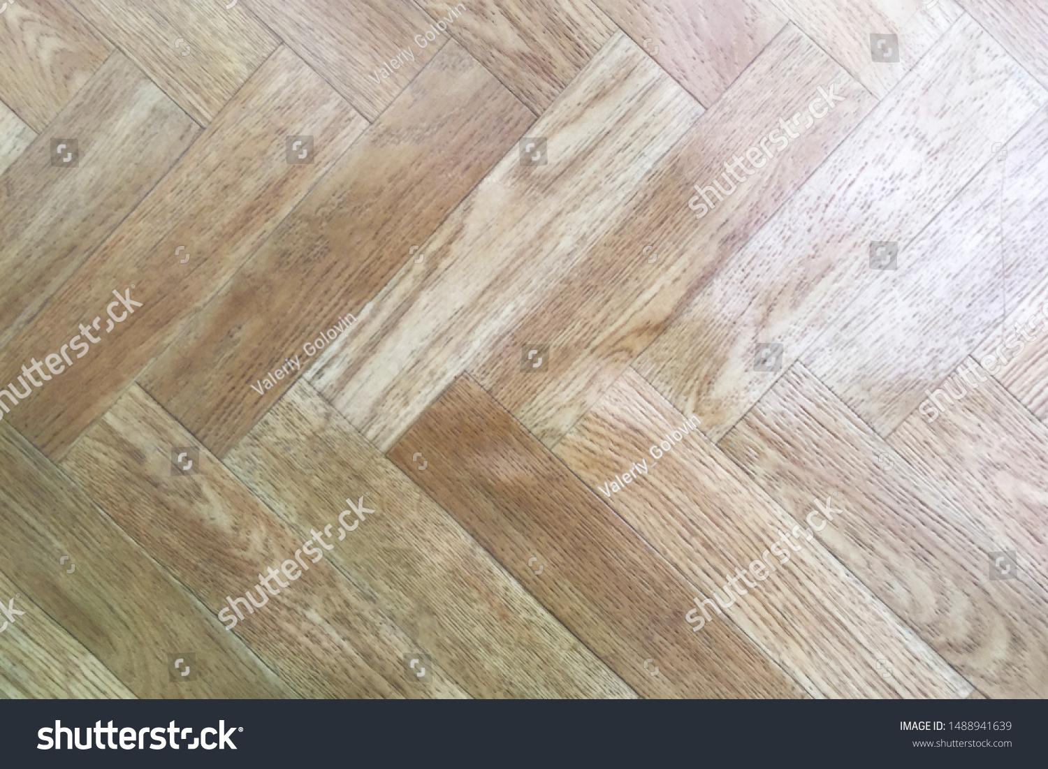 Part Wooden Parquet Floor Thin Planks Stock Photo Edit Now