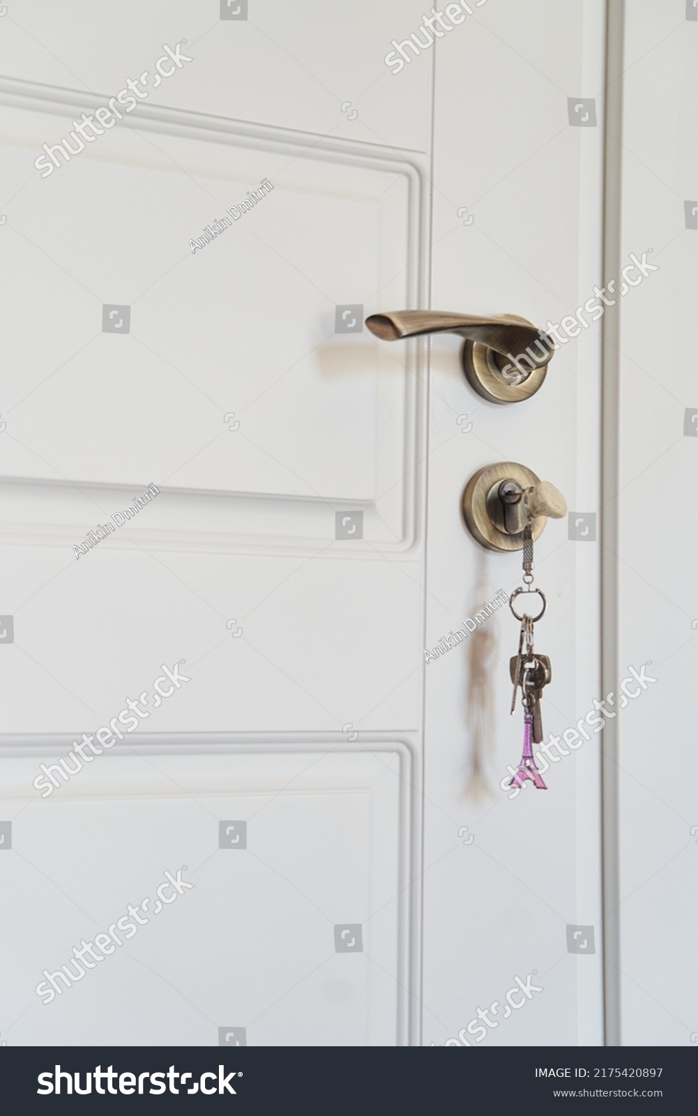 Part White Modern Interior Door Key Stock Photo 2175420897 Shutterstock