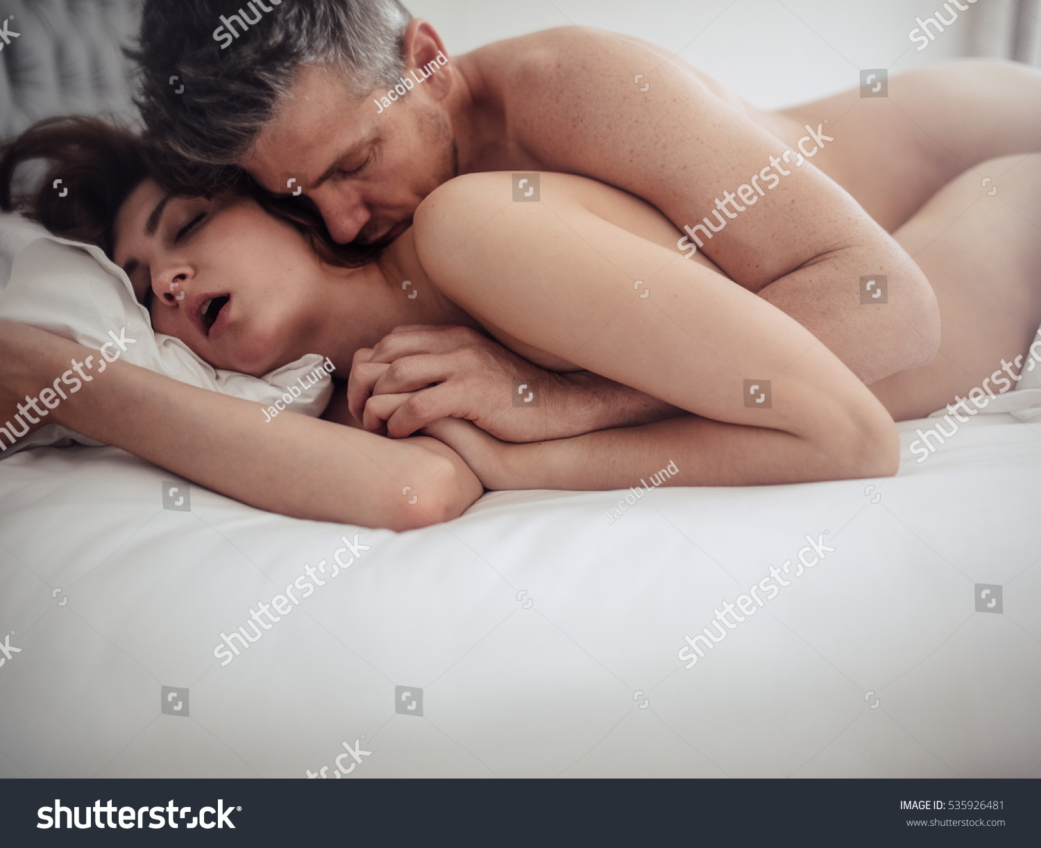Passionate Couple Bed Having Sex Young Stock Photo -3063