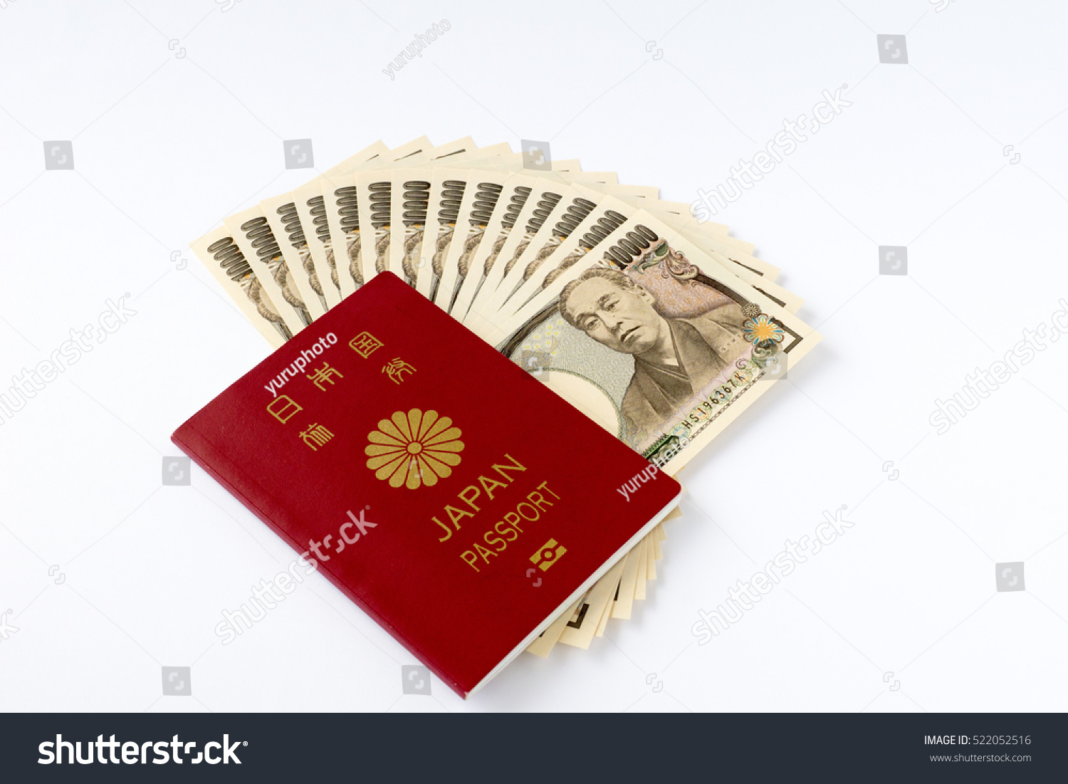 Passport 10000 Yen Bills Stock Photo 522052516 | Shutterstock