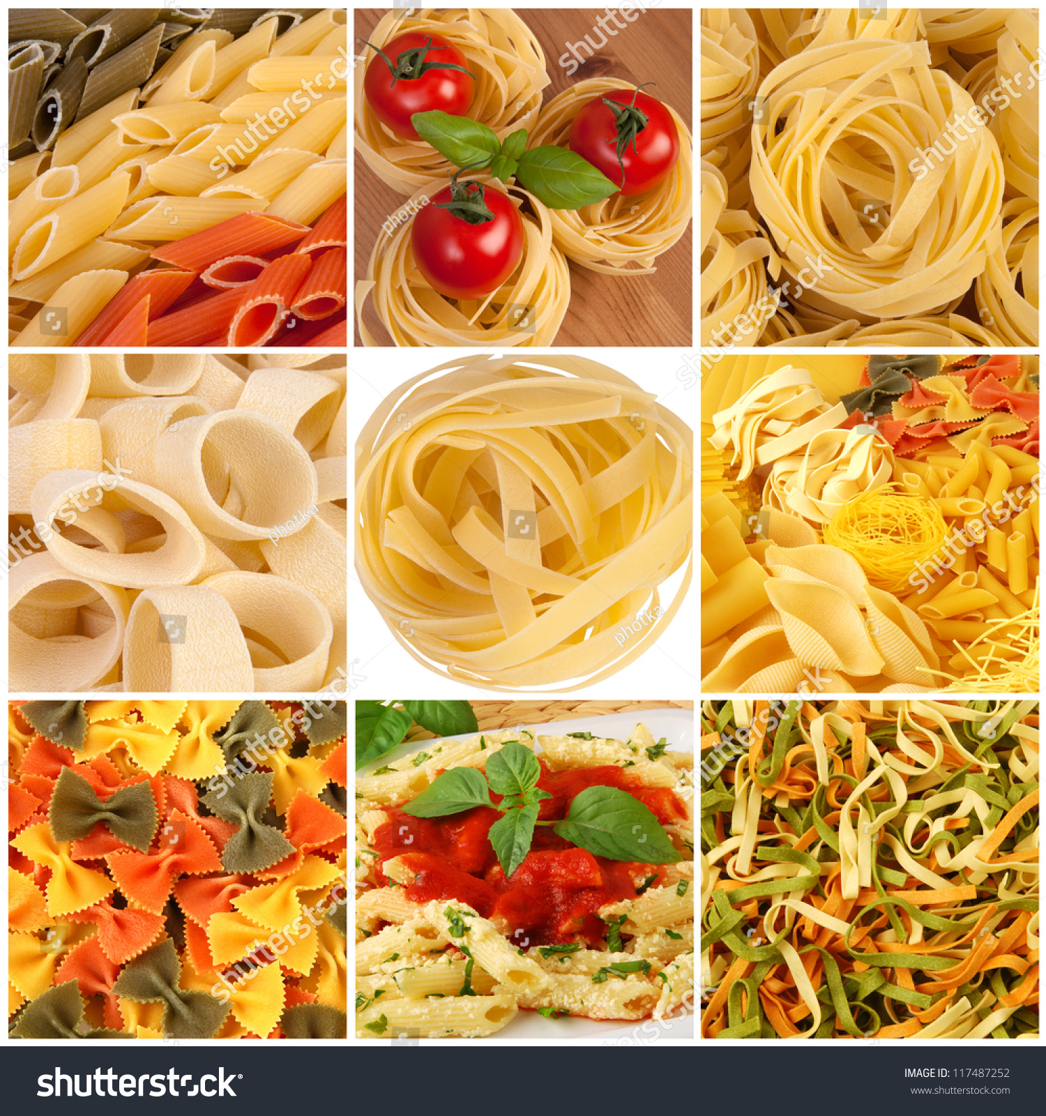 Pasta Collage Stock Photo 117487252 : Shutterstock