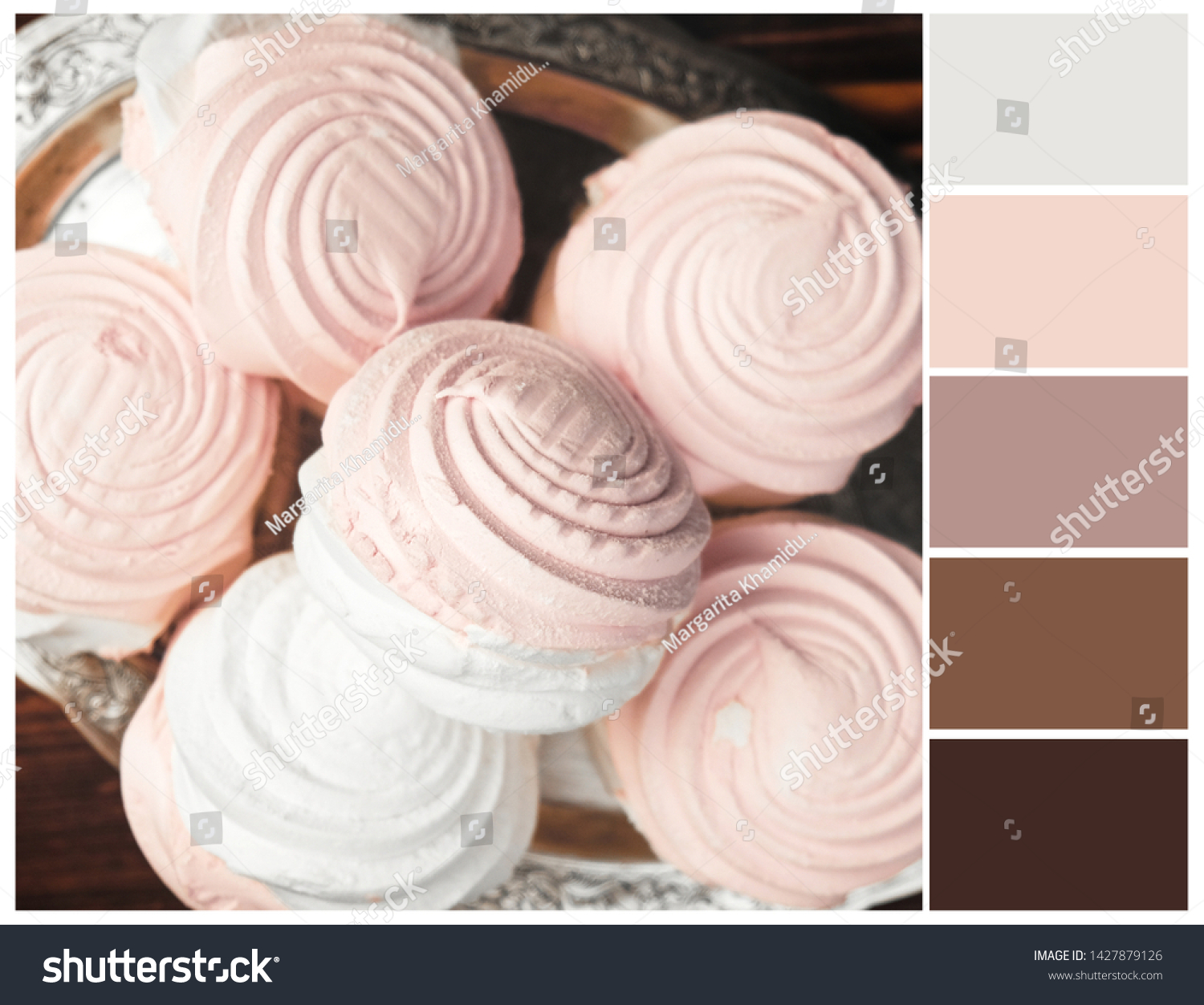 Pastel Color Palette Pink Brown Color Stock Photo Edit Now