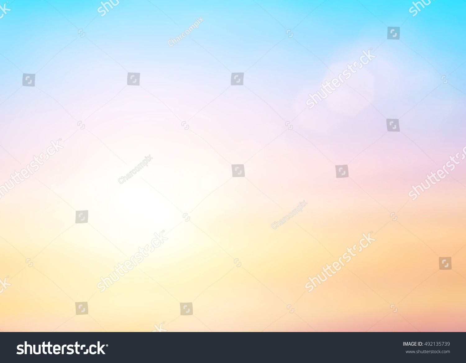 stock photo pastel gradient blurred sunset background sky soft sunshine clean peaceful morning summer glow 492135739