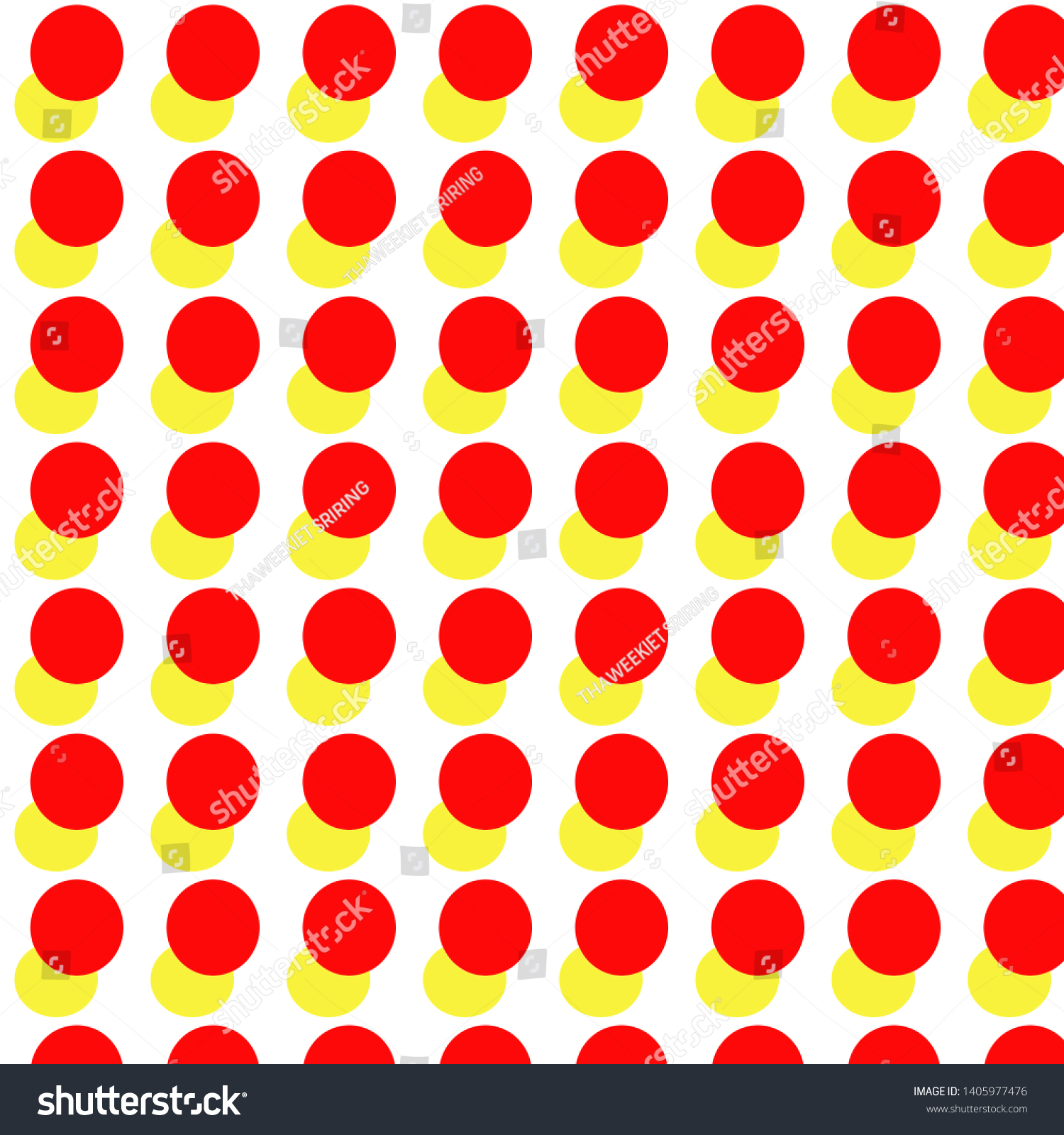 Pattern Abstract Red Circle Overlapping Yellow Stock Illustration ...