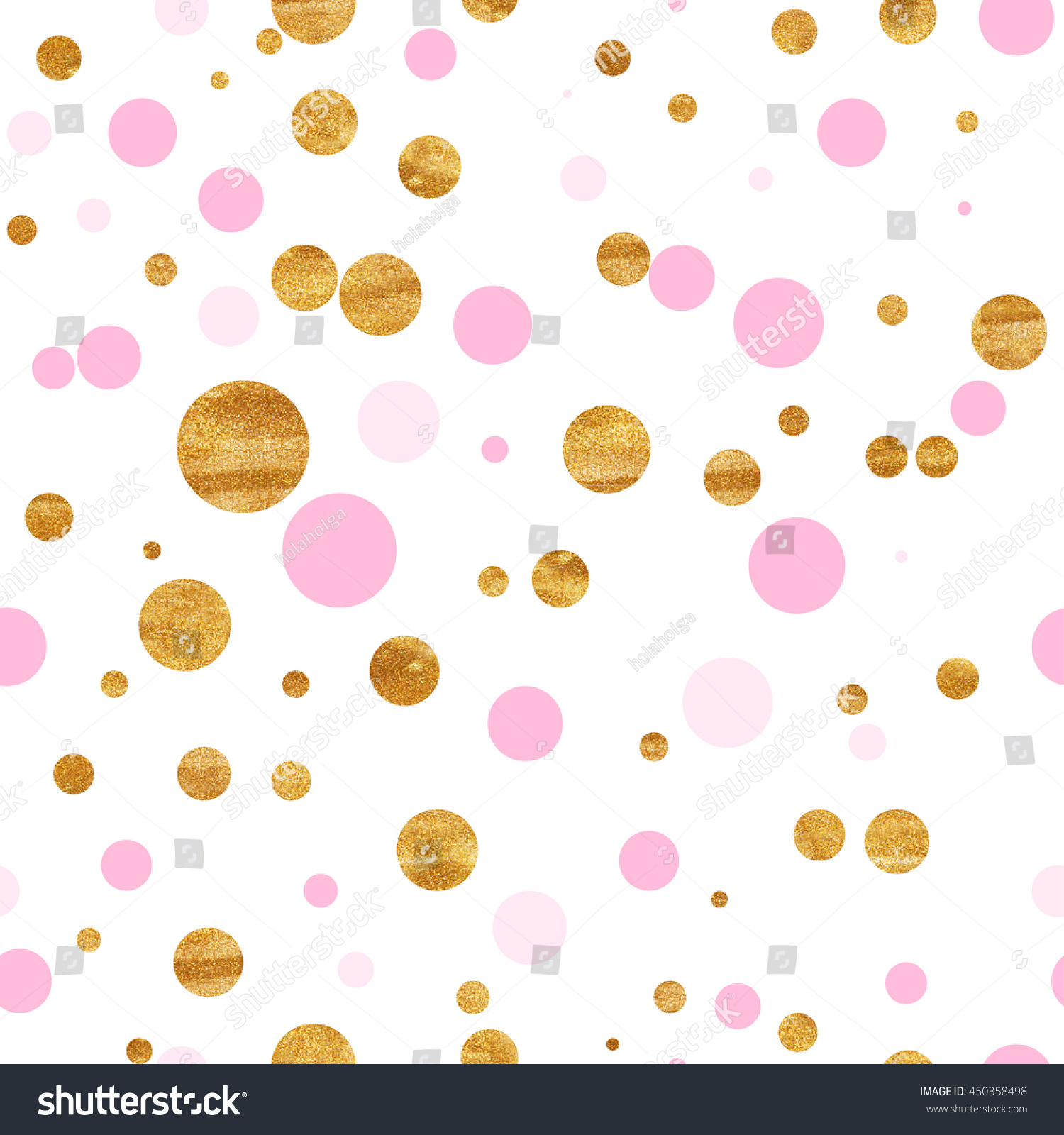 Pattern Pink Gold Dots Stock Illustration 450358498 - Shutterstock