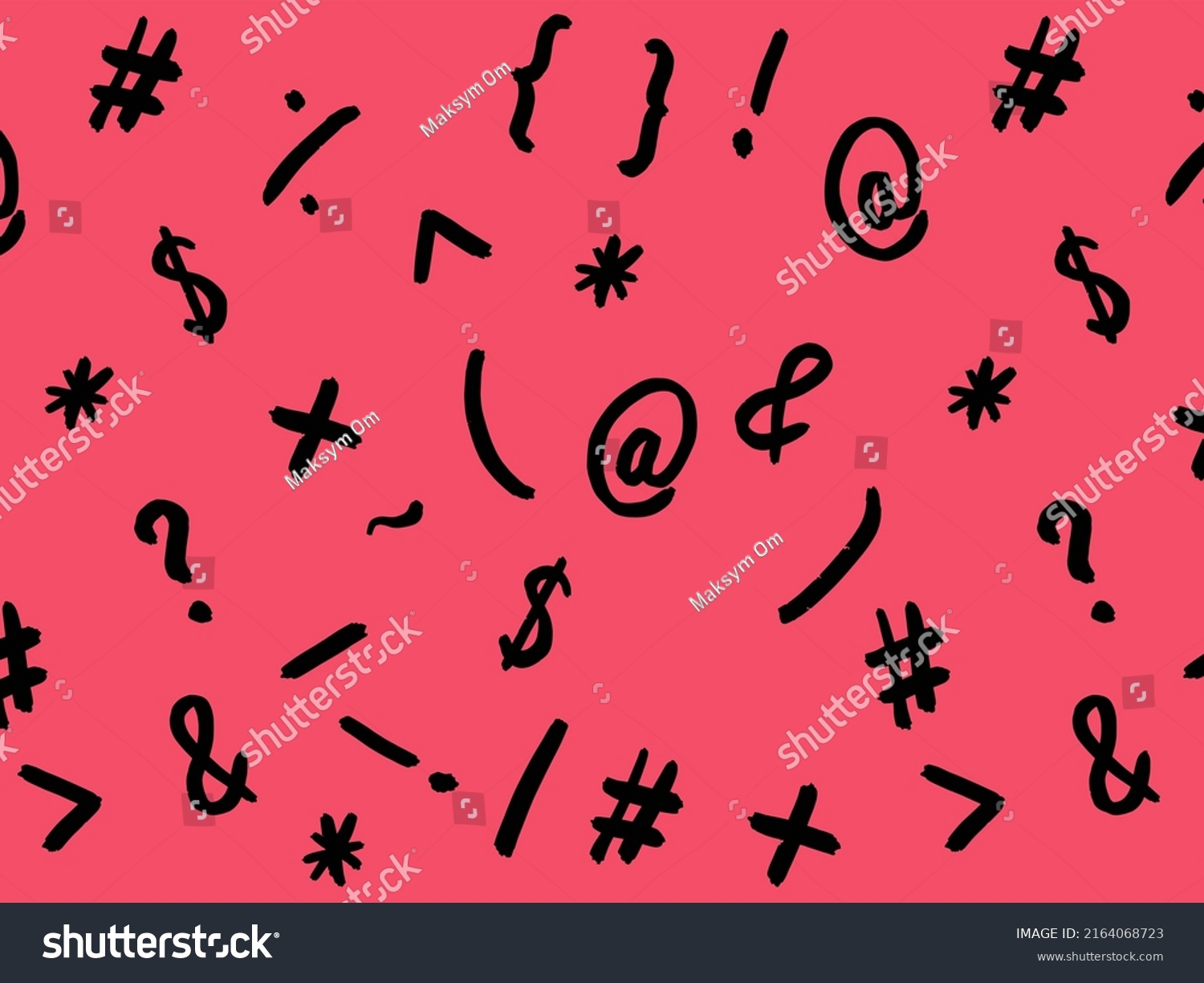 Pattern Image Keyboard Symbols Punctuation Marks Stock Illustration 2164068723 Shutterstock
