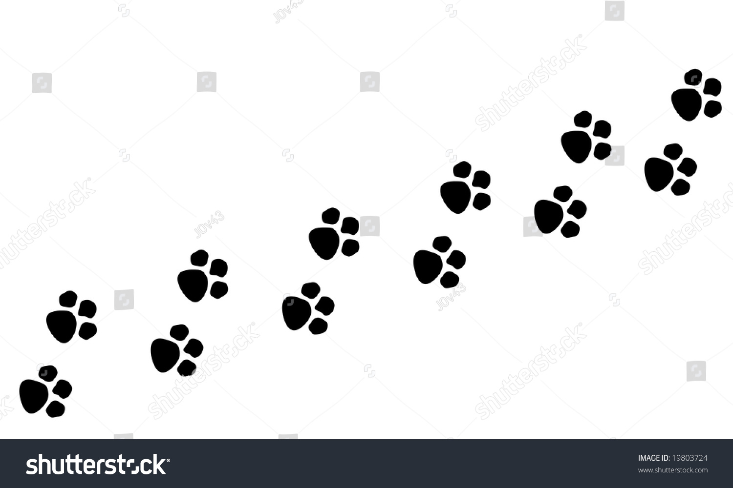 Paw Prints Stock Illustration 19803724 - Shutterstock