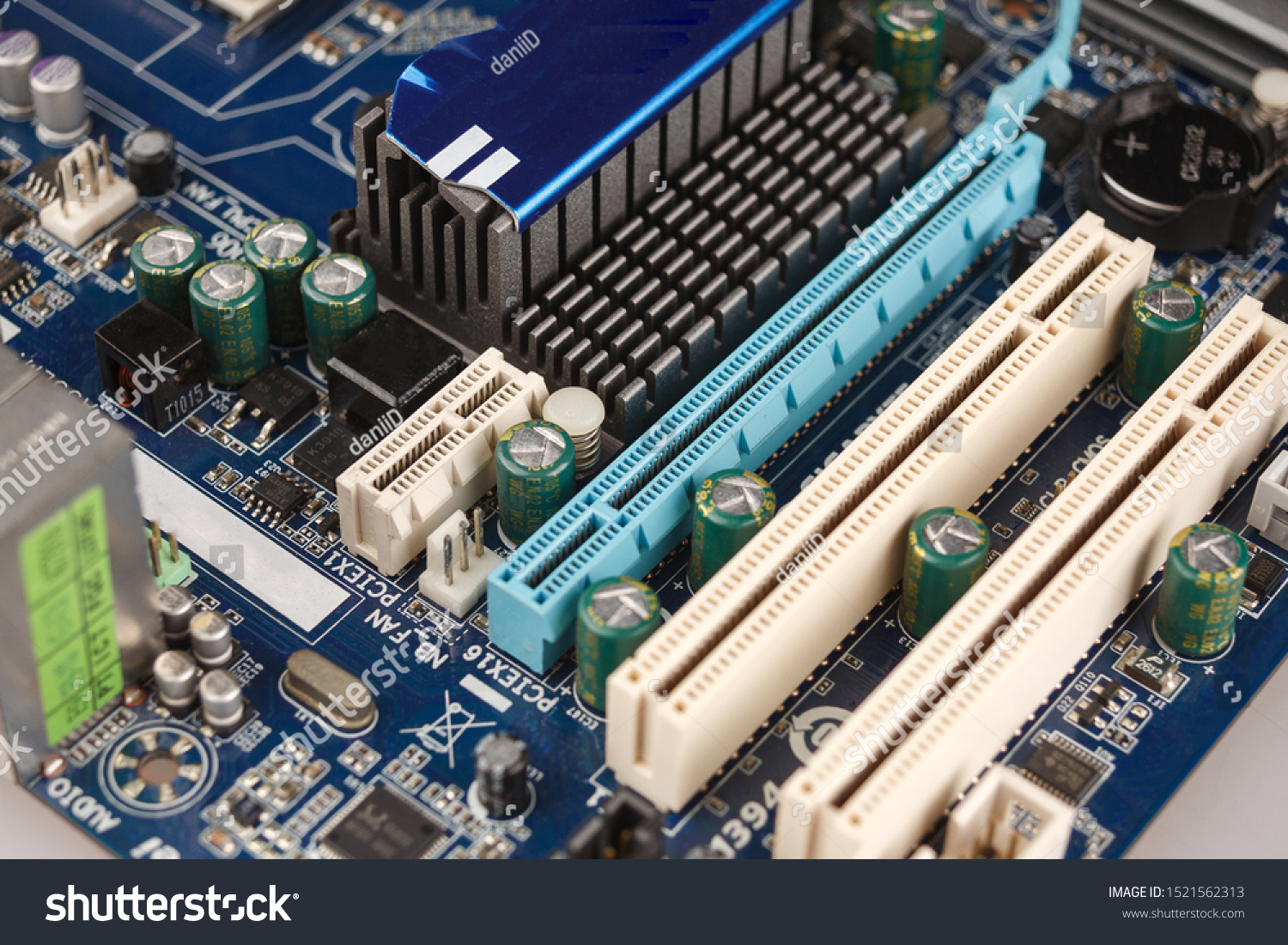 Pci Express Connector On Motherboard Computer Stock Photo 1521562313 ...