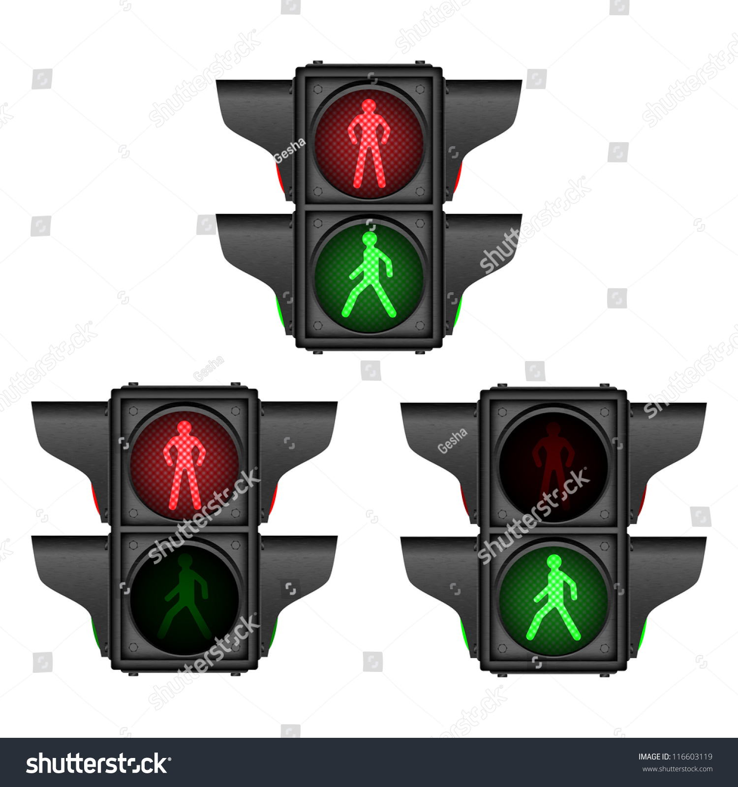 Pedestrian Traffic Lights, Bitmap Copy. Stock Photo 116603119 ...