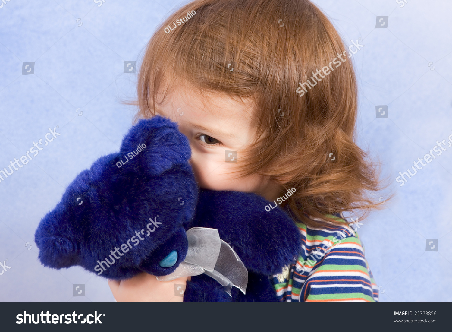 blue peek a boo bear