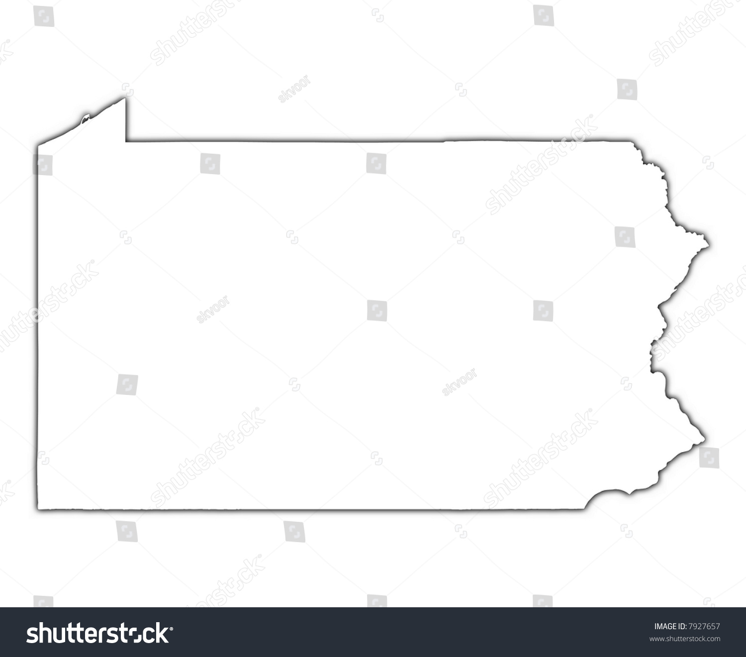 Pennsylvania Usa Outline Map Shadow Detailed Stock Illustration 7927657   Stock Photo Pennsylvania Usa Outline Map With Shadow Detailed Mercator Projection 7927657 