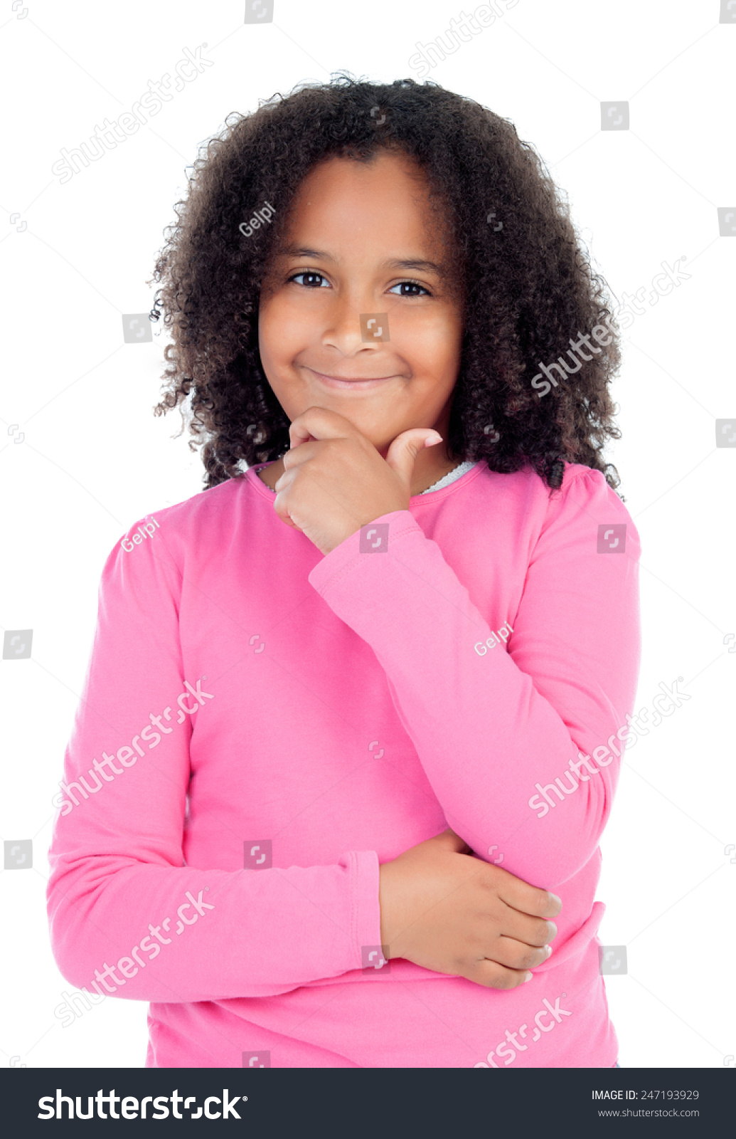 Pensive African Little Girl Sitting On Stock Photo 247193929 | Shutterstock