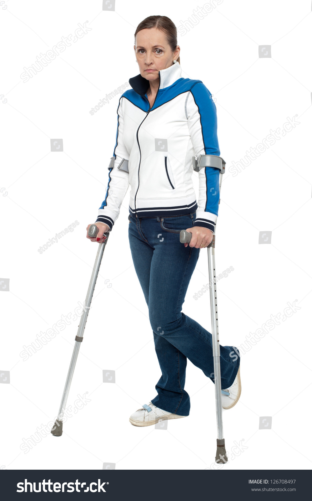 Throw crutches and walk Throw crutches and walk