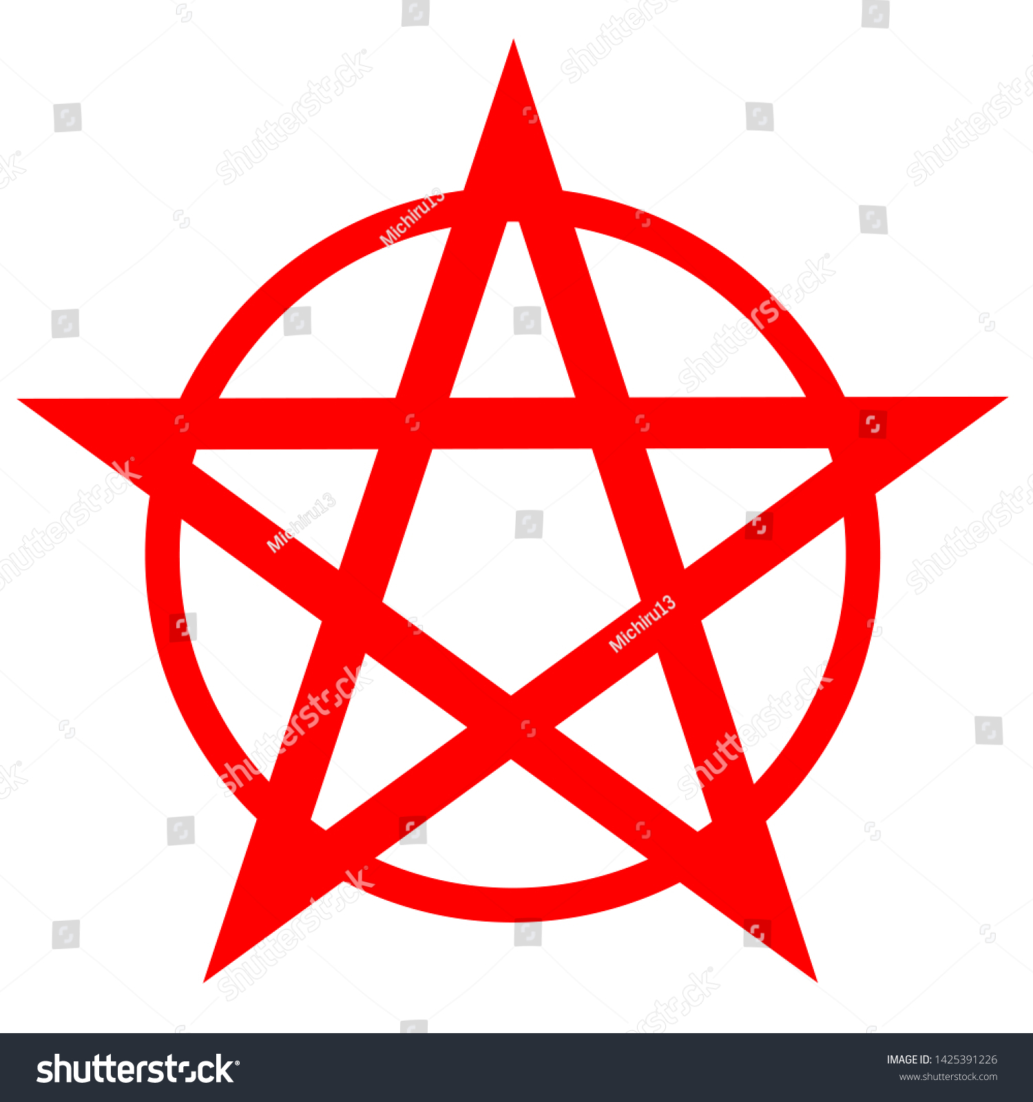 Pentagram Pentalpha Pentangle Dot Work Ancient Stock Illustration 1425391226 Shutterstock