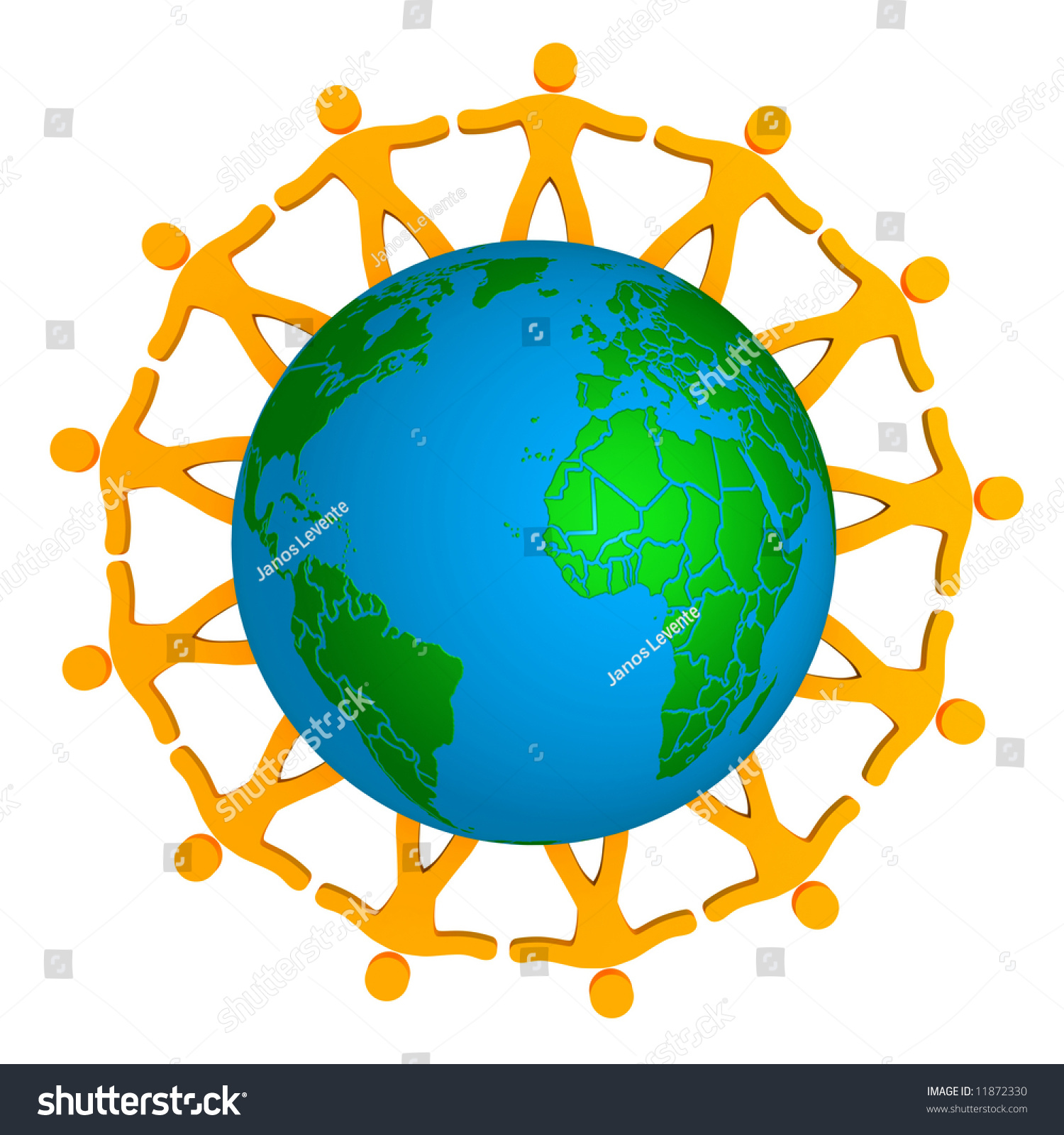 People Around World Holding Hands Stock Illustration 11872330