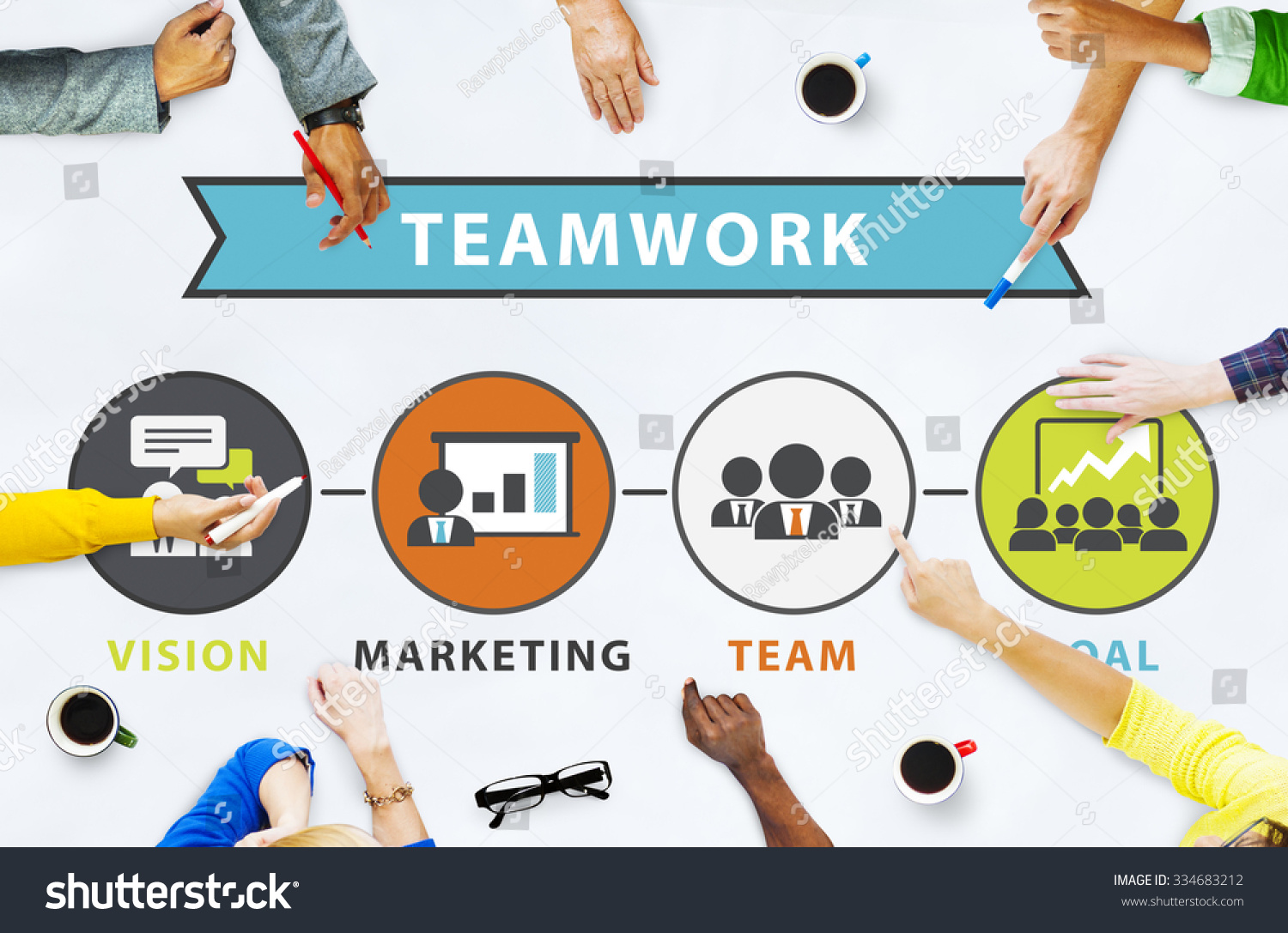 People Corporate Meeting Connection Teamwork Concept Stock Photo ...