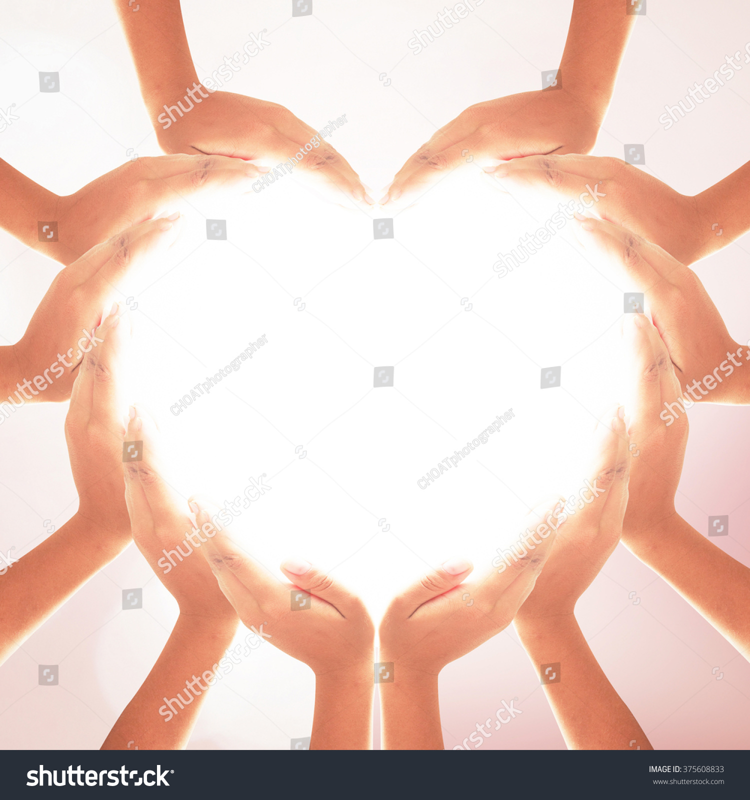 People Hands Heart Shape. Unity Happy Mental Pray Csr Crowd Humility ...