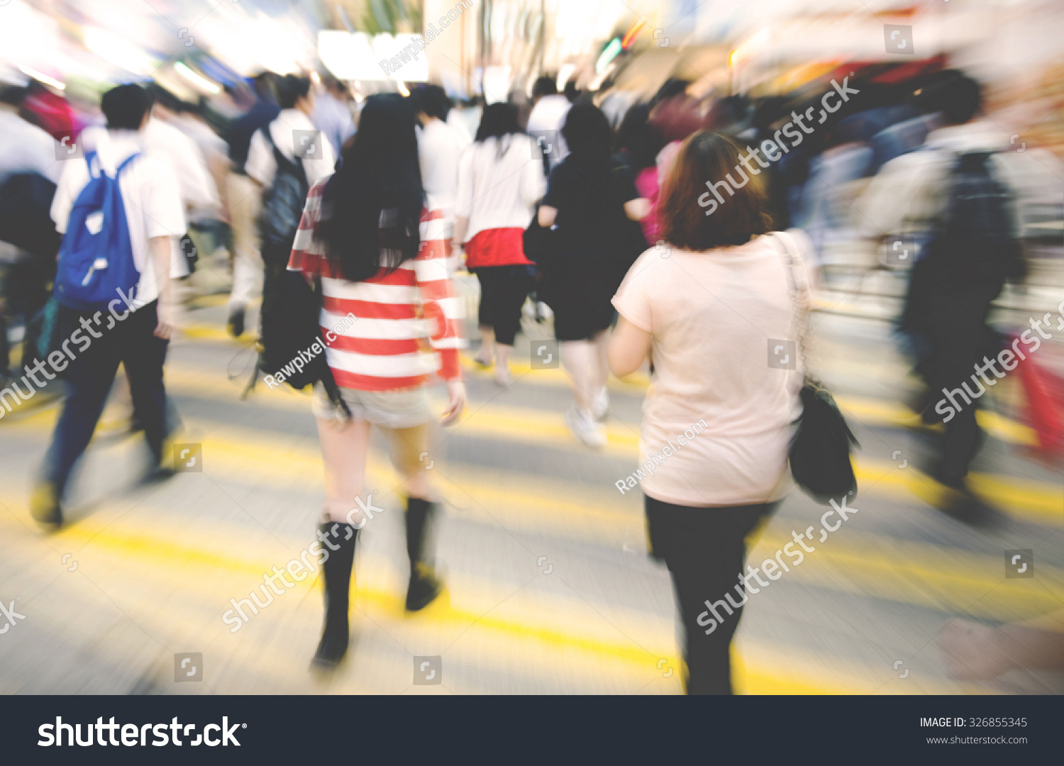 people hong kong walking