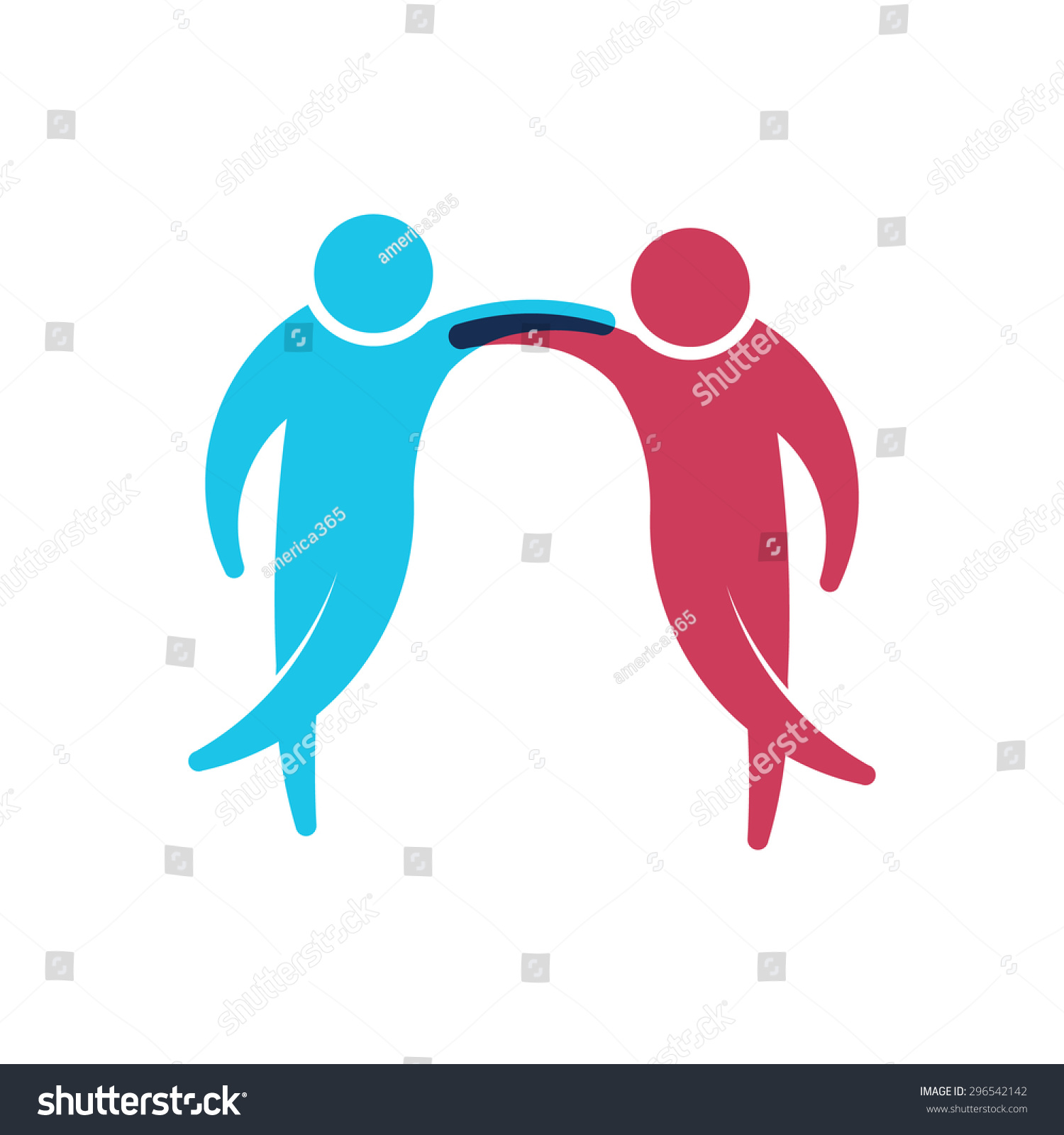 People Logo Group Two Friends Stock Illustration 296542142