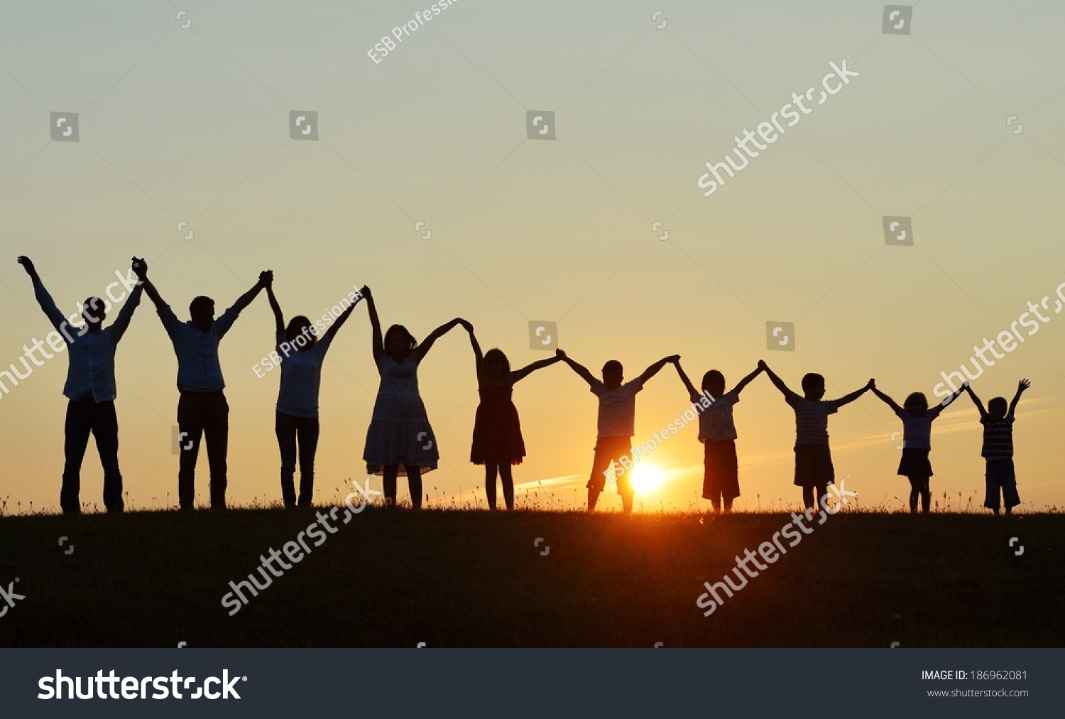 22,893 Children holding hands on sunset Images, Stock Photos & Vectors ...