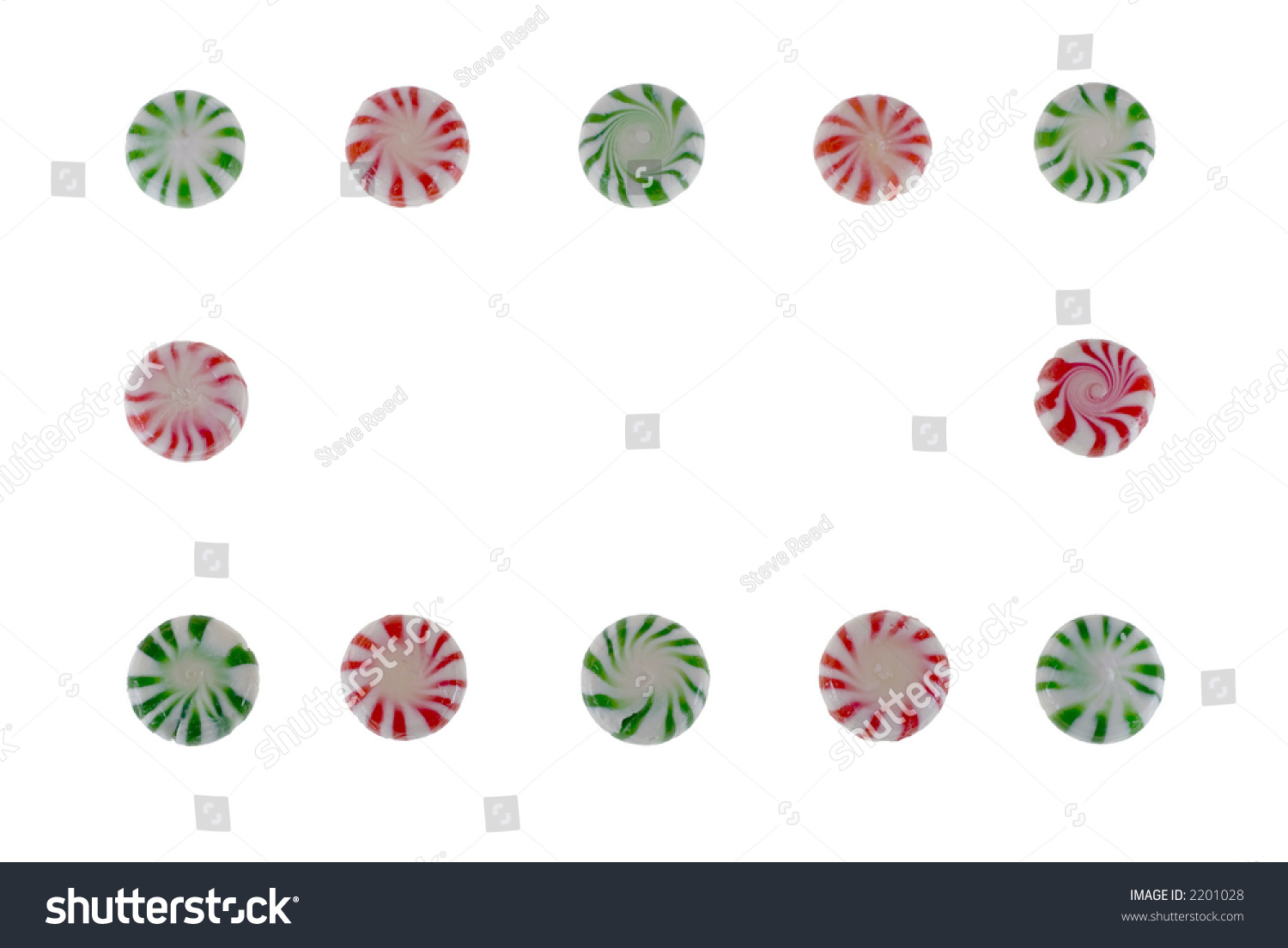 Peppermint Candy Border For Christmas Stock Photo 2201028 : Shutterstock