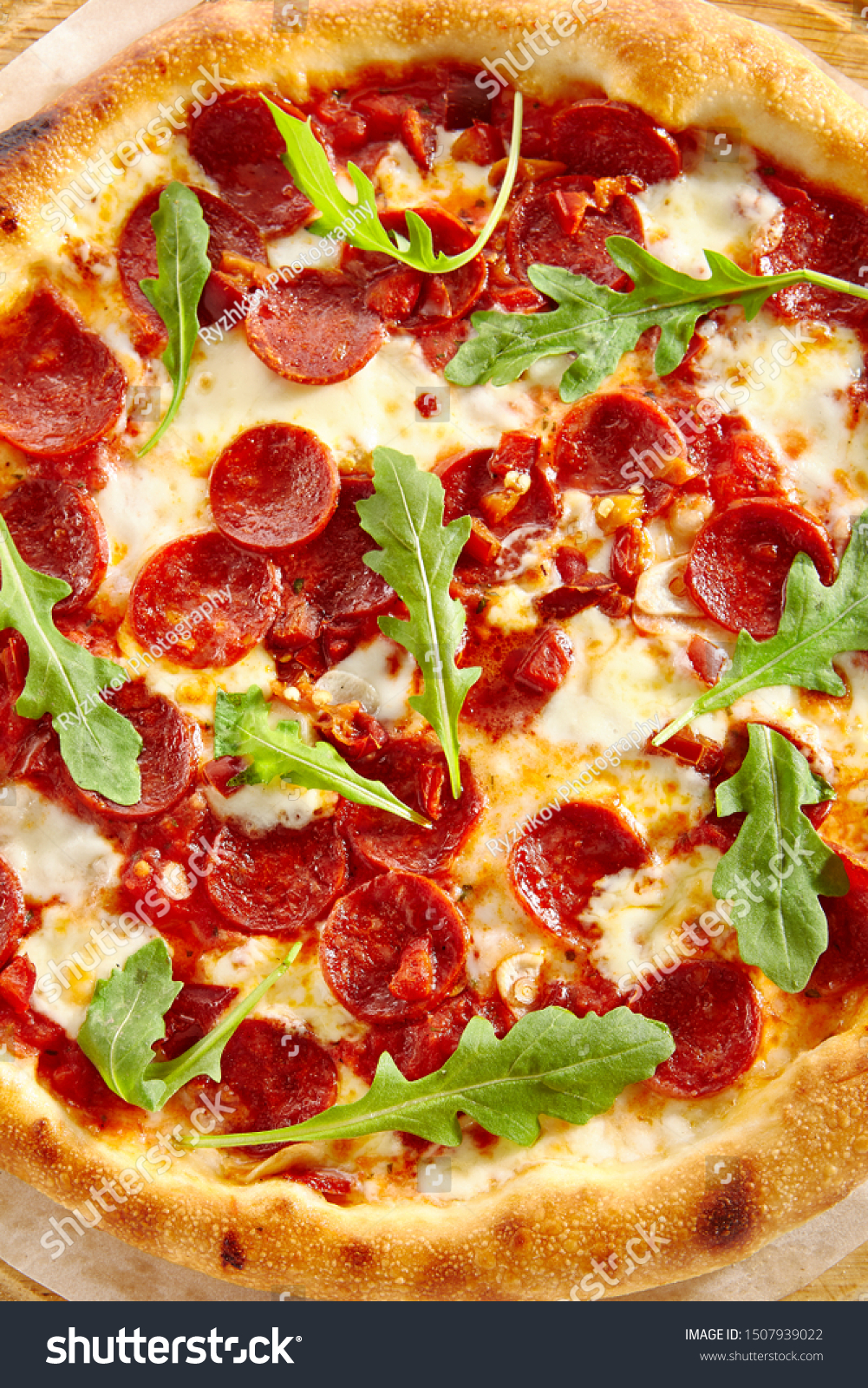 Pepperoni Diabola Pizza Salami Chili Pepper Stock Photo Edit Now 1507939022