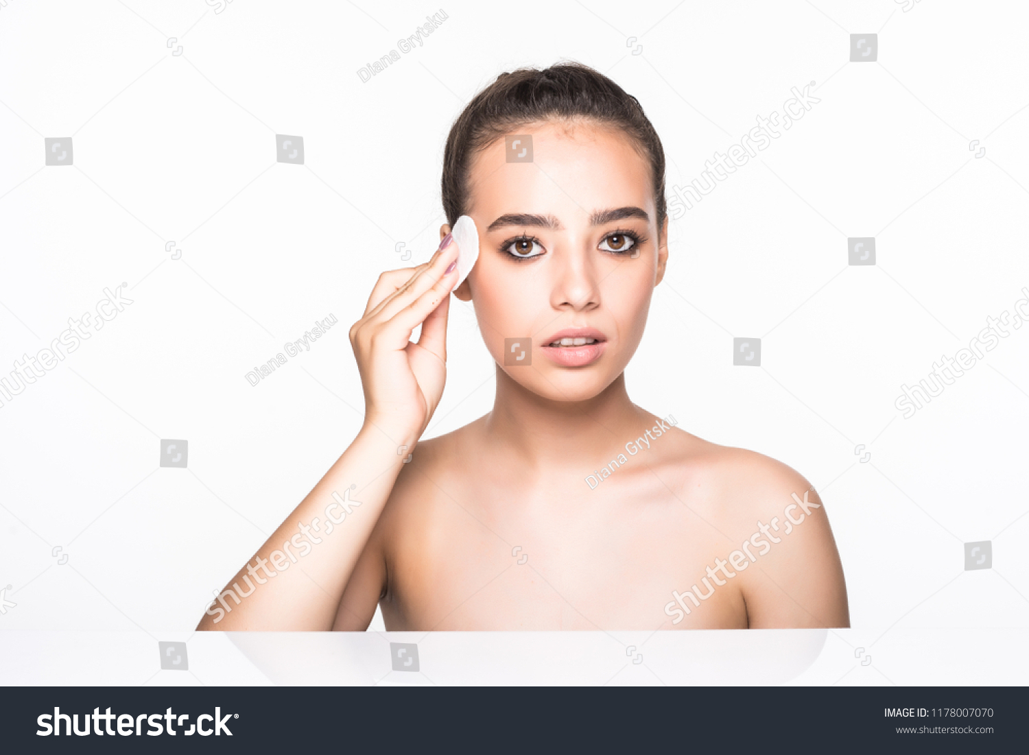 Perfect Girl Nude Make Naked Shoulders库存照片1178007070 Shutterstock