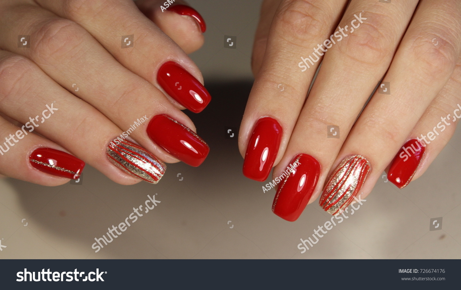 Perfect Manicure Natural Nails Attractive Modern Stock Photo Edit