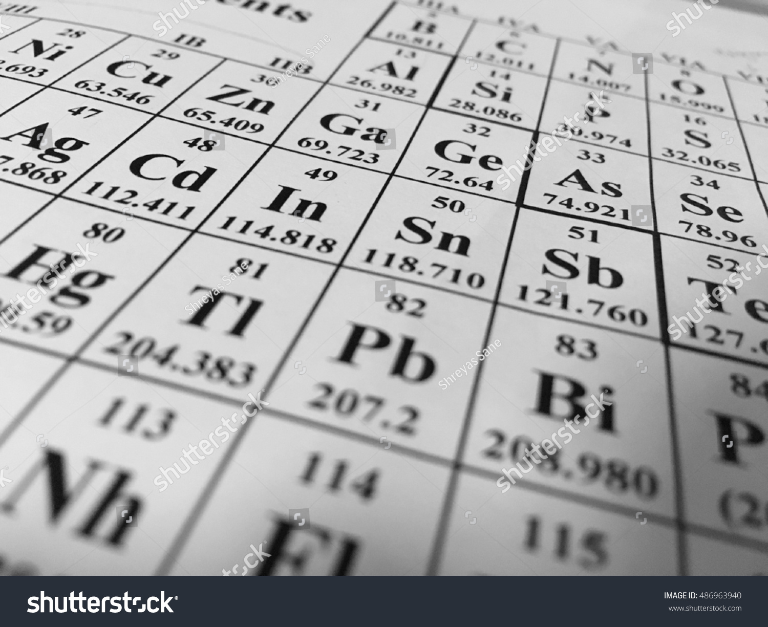 Periodic Table Metalloids Stock Photo 486963940 | Shutterstock