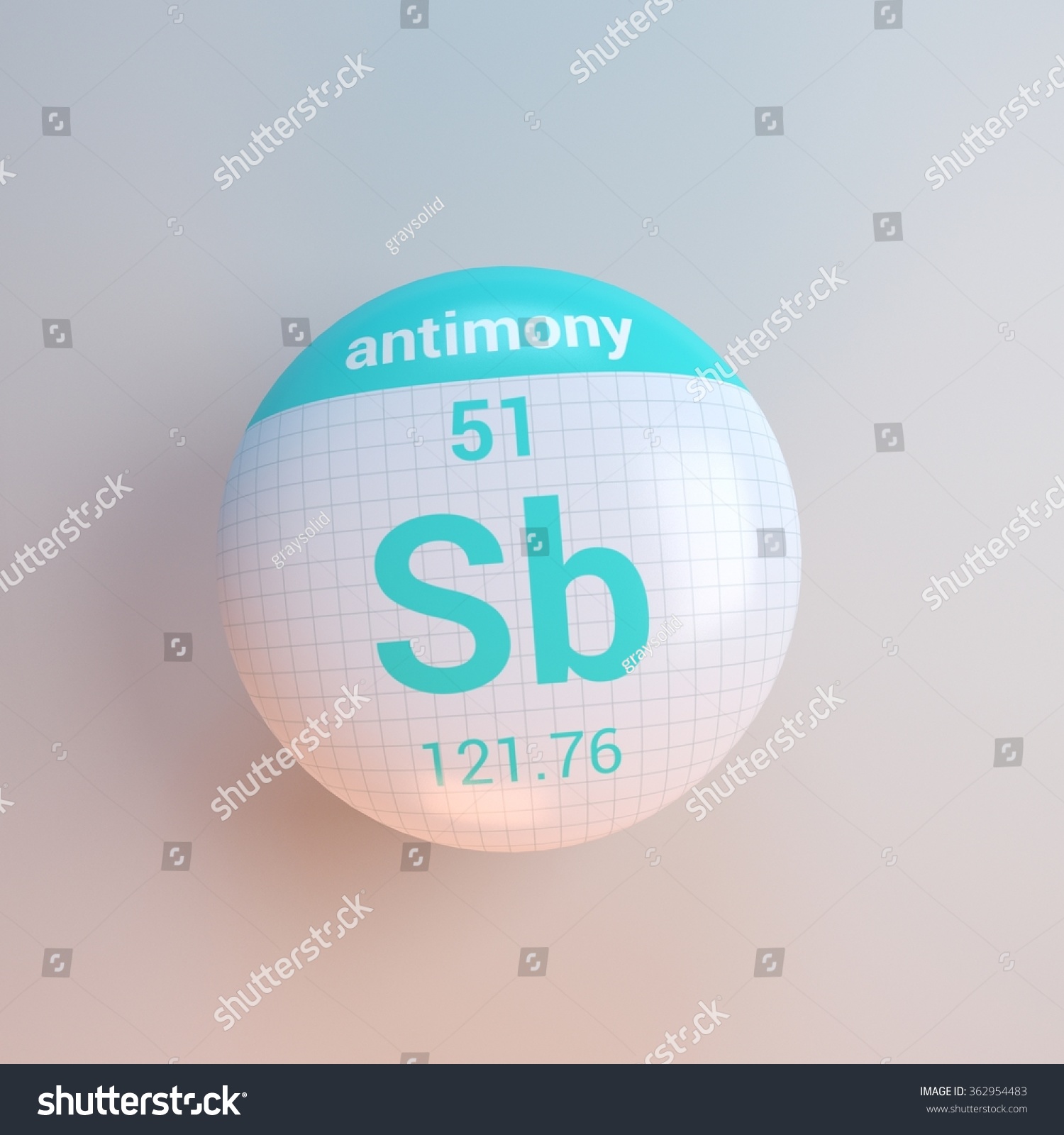 Periodic Table Elements Antimony Stock Illustration 362954483 3184