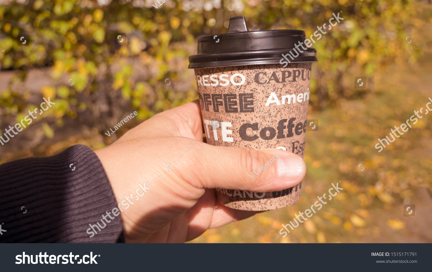 Download Person Hand Holding Yellow Cup Coffee Stock Photo Edit Now 1515171791 Yellowimages Mockups