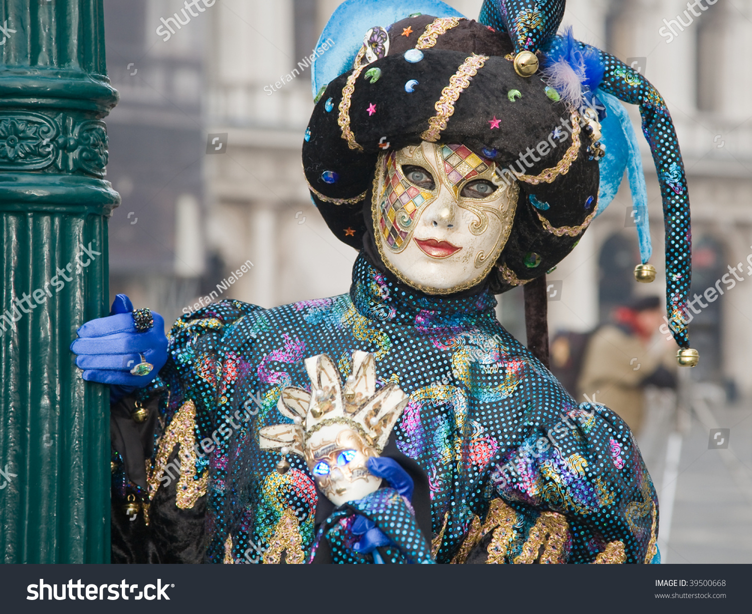 Person Jester Costume Venice Carnival Stock Photo 39500668 - Shutterstock